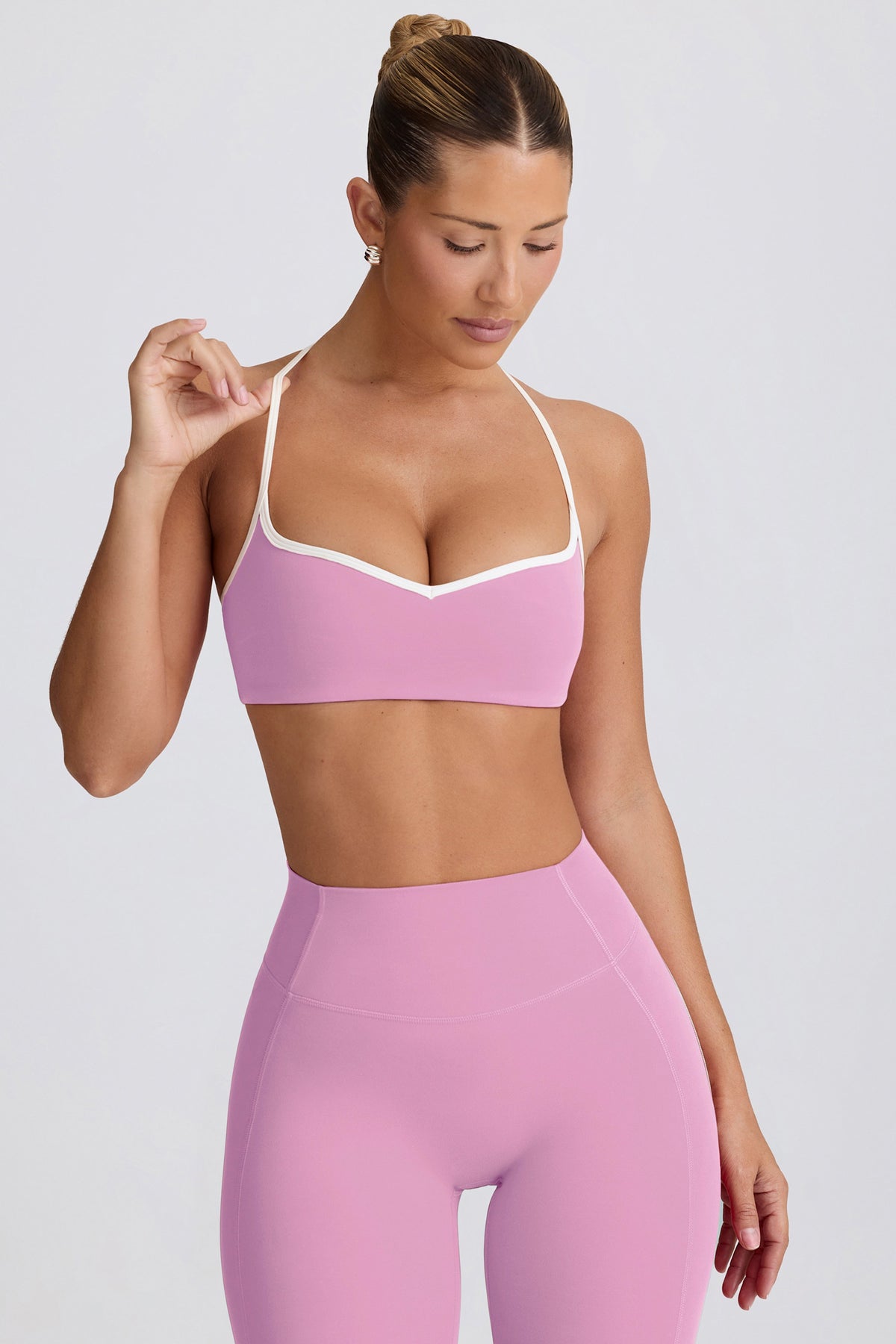 ⁣⁢Soft Active Sport-BH mit Herzausschnitt in Altrosa⁤⁣