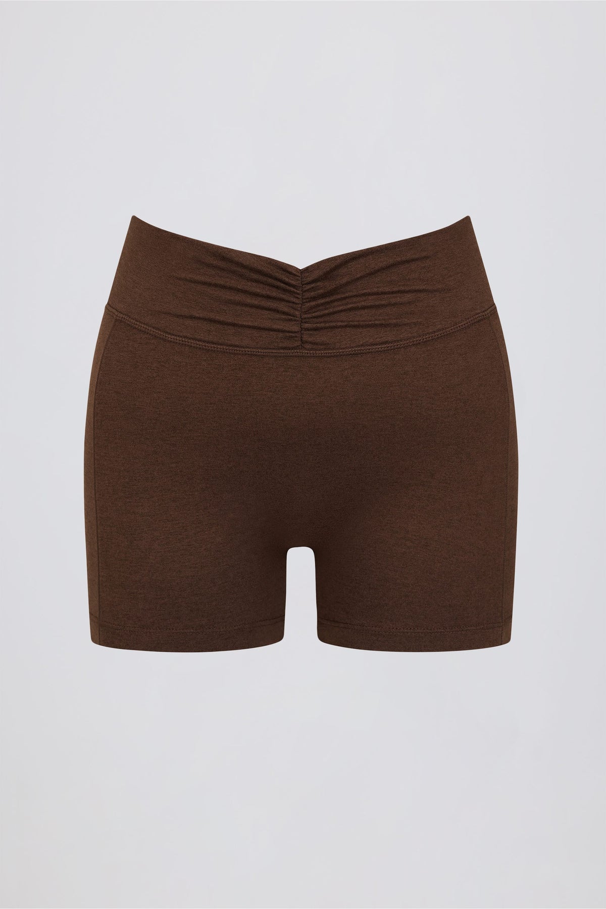 ⁣⁢Geraffte Minishorts in Pekan meliert⁤⁣