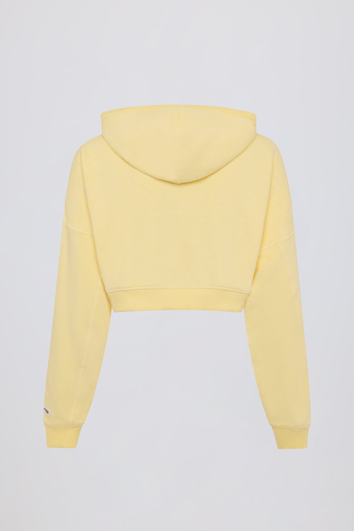 ⁣⁢Terry Cotton Kapuzenpullover mit Reißverschluss in Lemon⁤⁣
