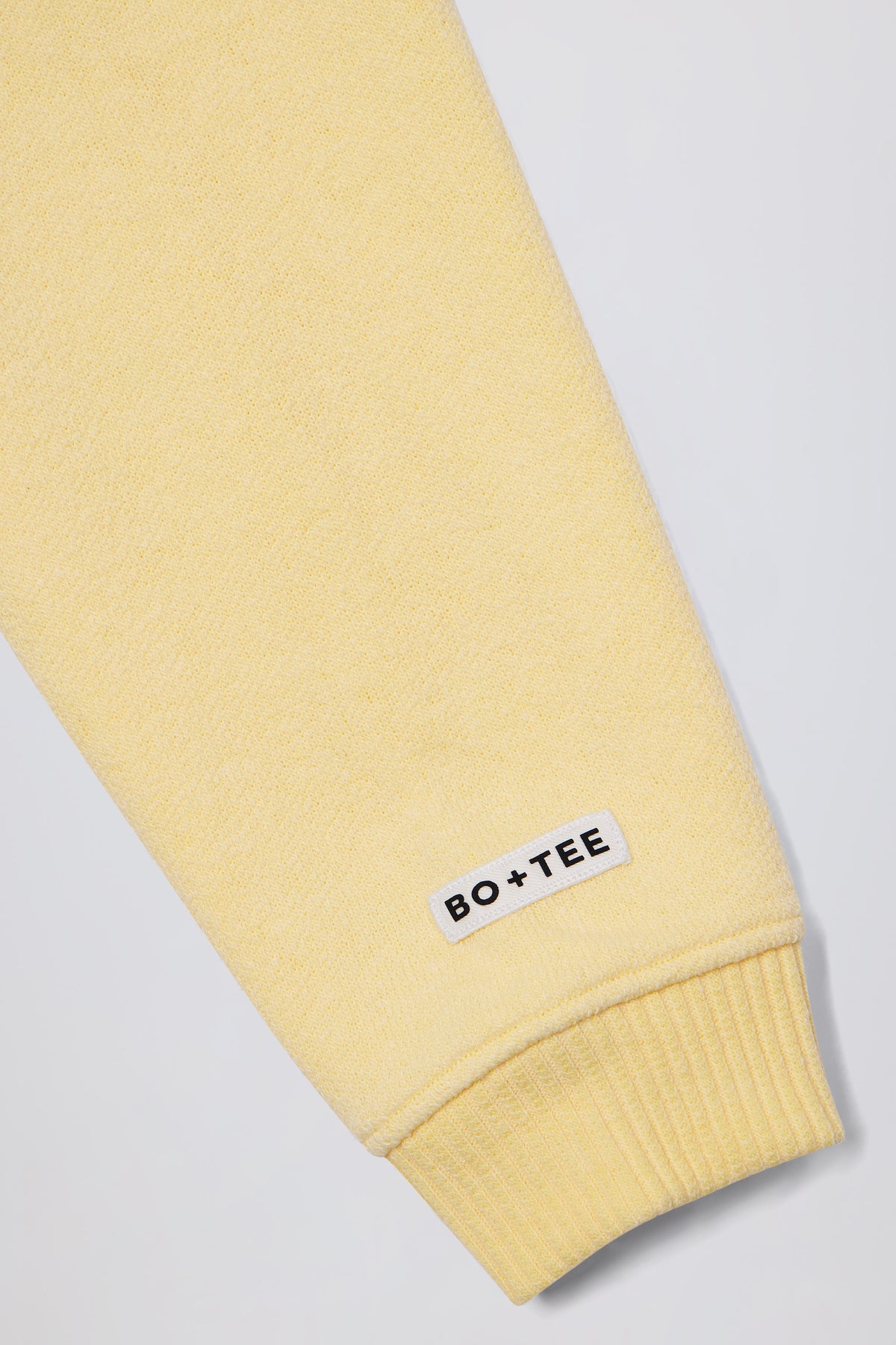 ⁣⁢Terry Cotton Kapuzenpullover mit Reißverschluss in Lemon⁤⁣