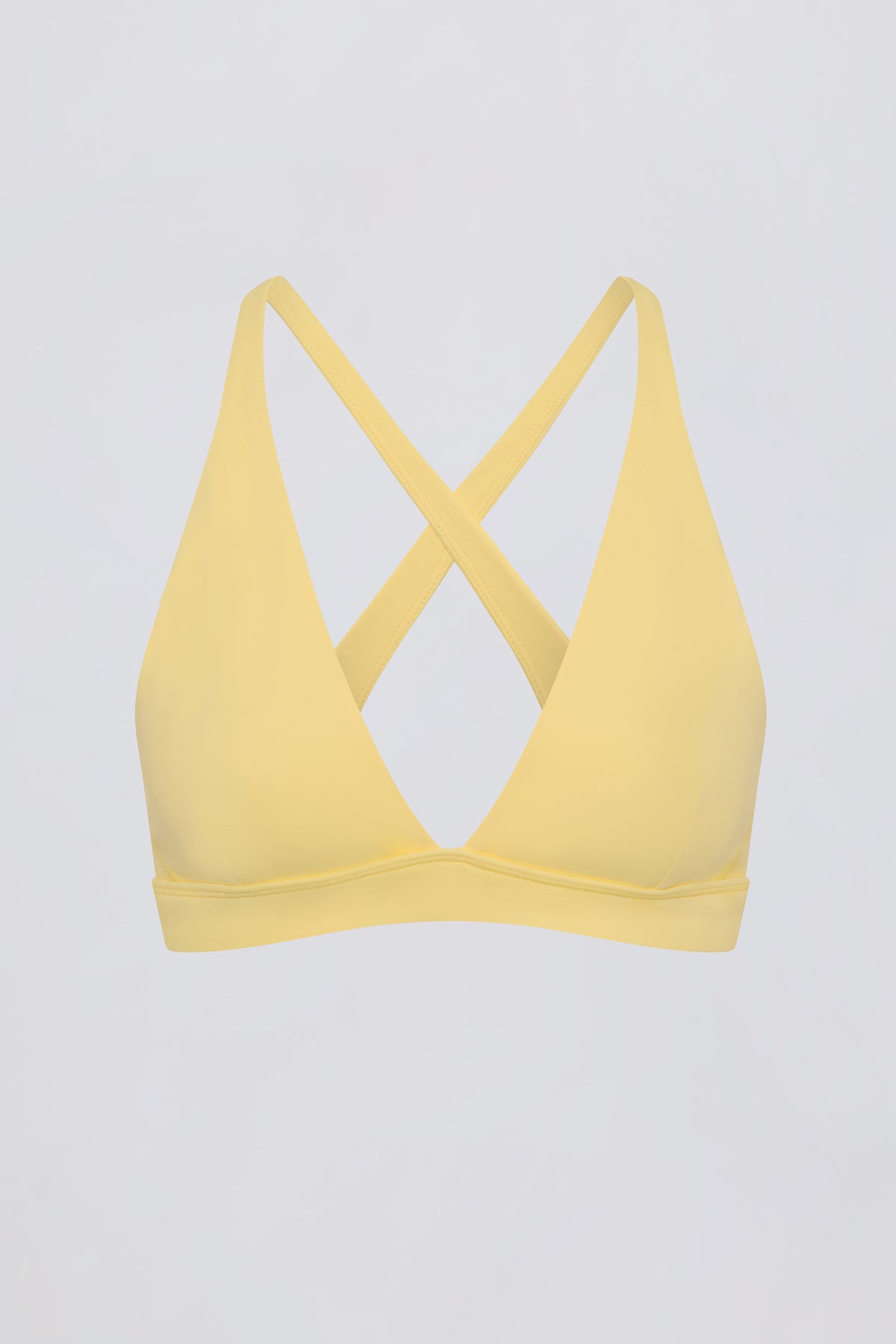 ⁣⁢Soft Active Sport-BH mit überkreuzten Trägern in Zitronengelb⁤⁣