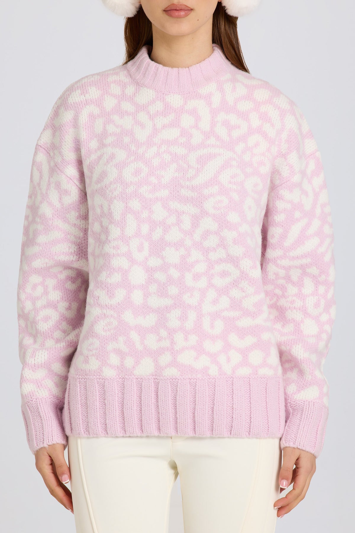 ⁣⁢Oversized-Pullover aus Jacquard-Strick in Pink⁤⁣ - 2