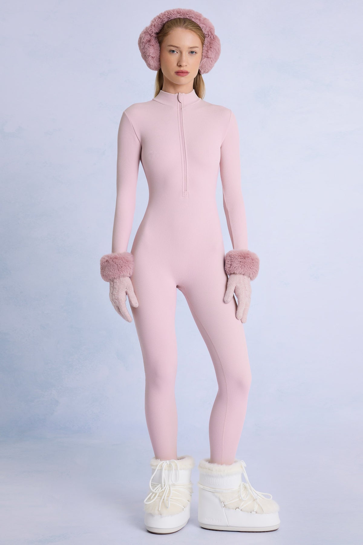 ⁣⁢Thermo-Basisschicht-Jumpsuit in Puderrosa⁤⁣ - 1