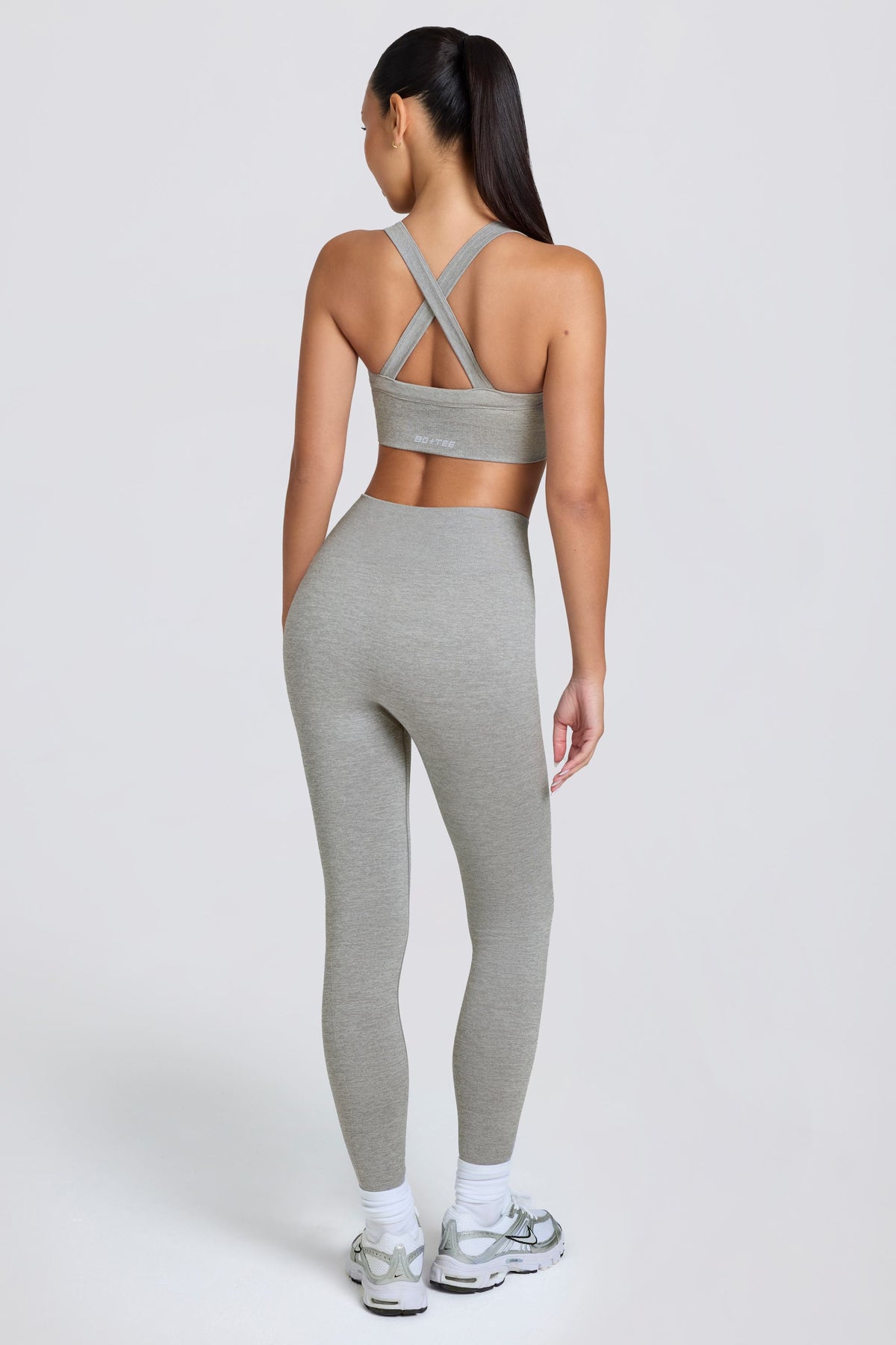 ⁣⁢Super Sculpt Seamless-High-Waist-Leggings in Grau meliert⁤⁣