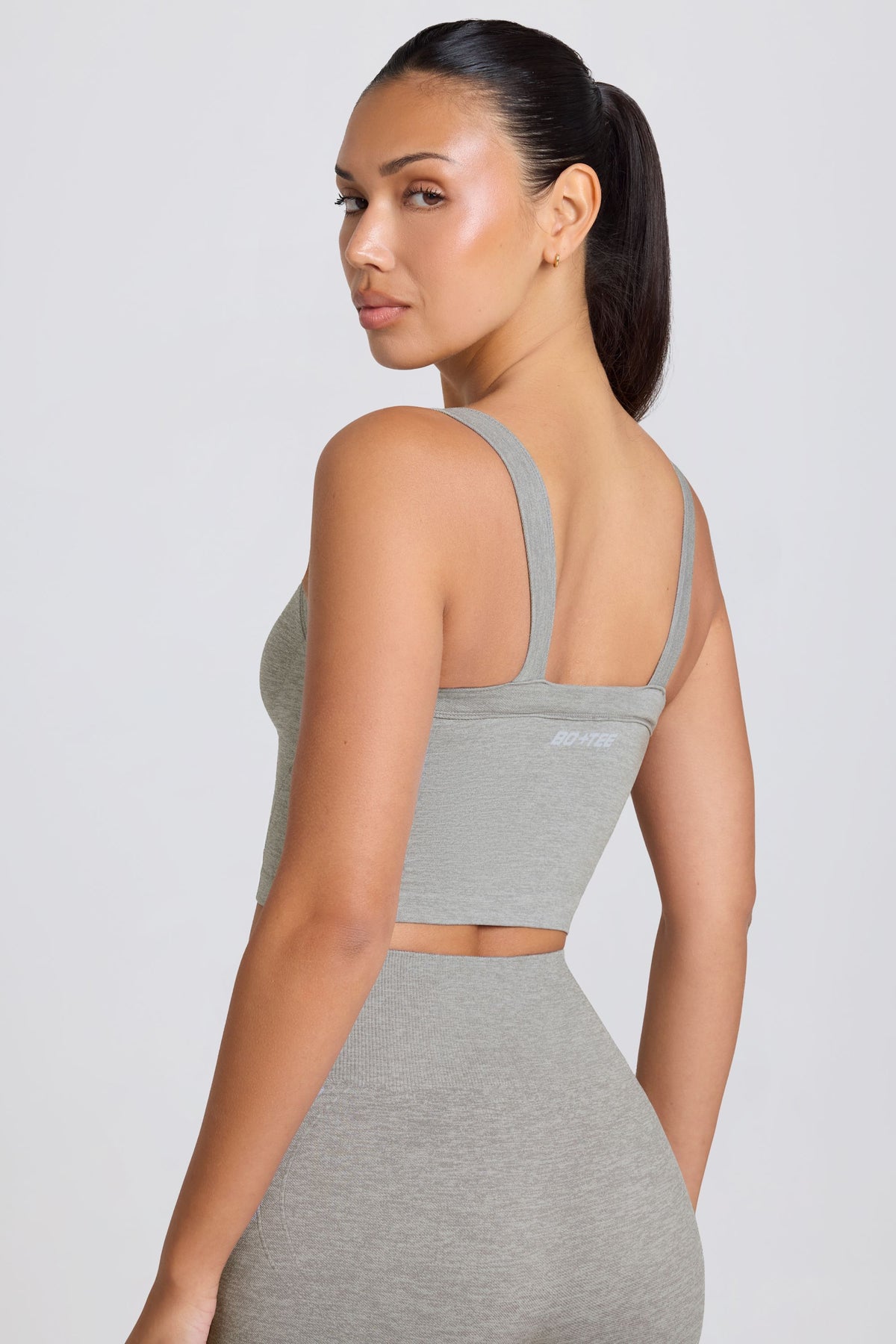 ⁣⁢Super Sculpt Seamless Longline Camisole-Top in Grau meliert⁤⁣