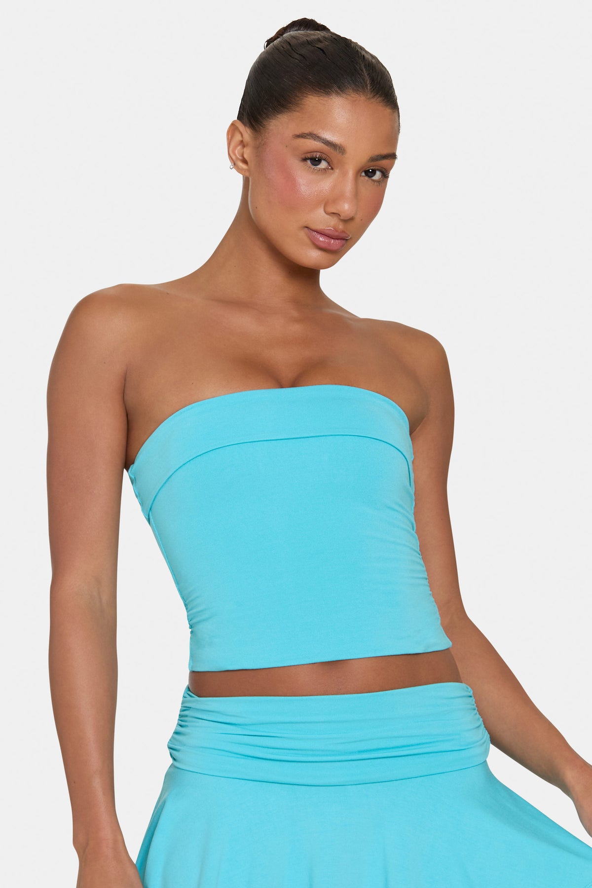 ⁣⁢ButterCloud™ Bandeau-Top in Aqua⁤⁣