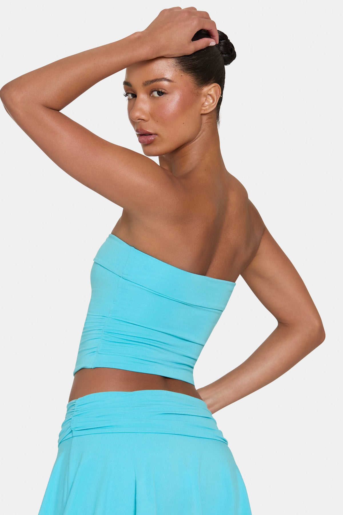 ⁣⁢ButterCloud™ Bandeau-Top in Aqua⁤⁣
