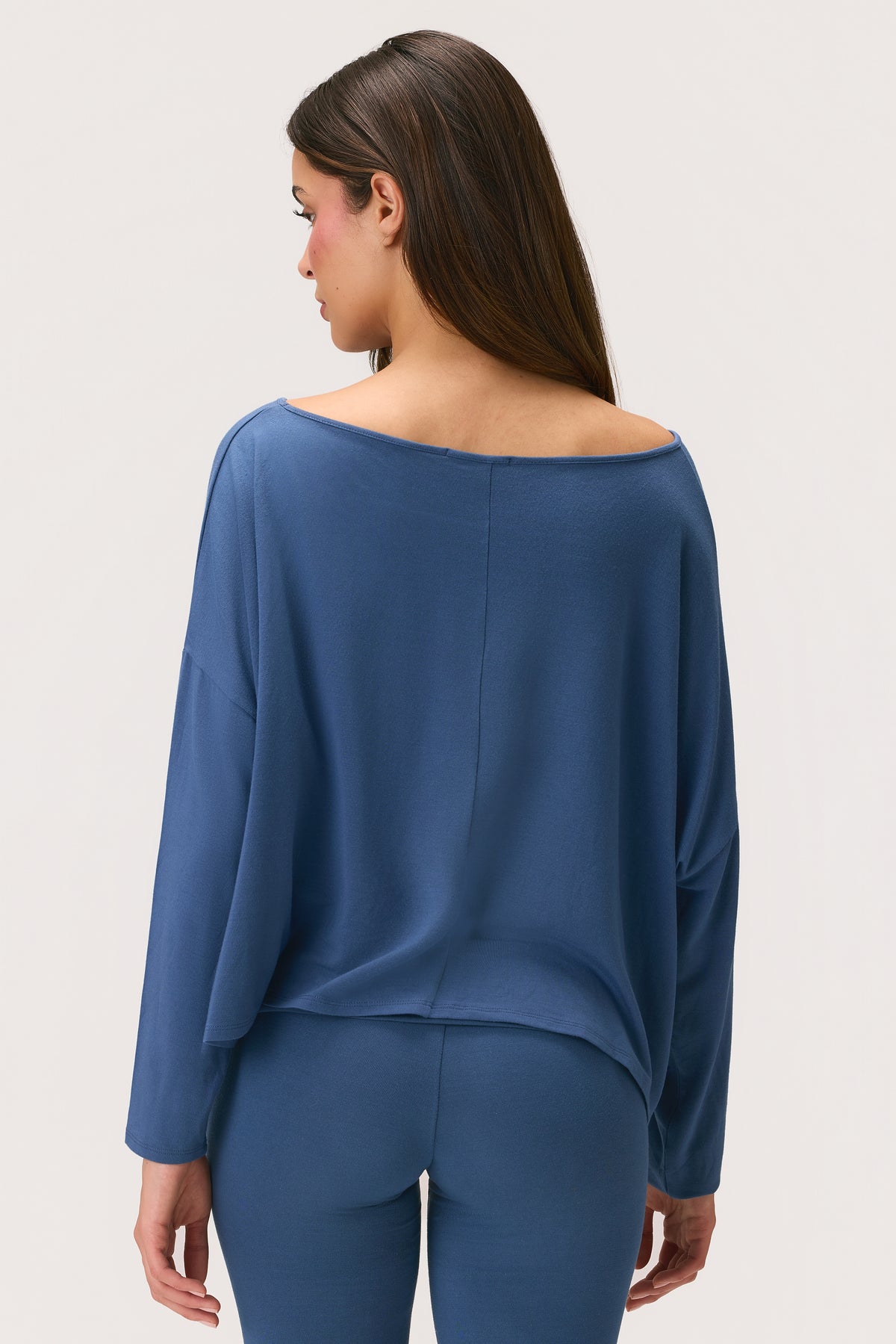 ⁣⁢ButterCloud™ Slouchy Off-Shoulder-Oberteil in Marine⁤⁣ - 2