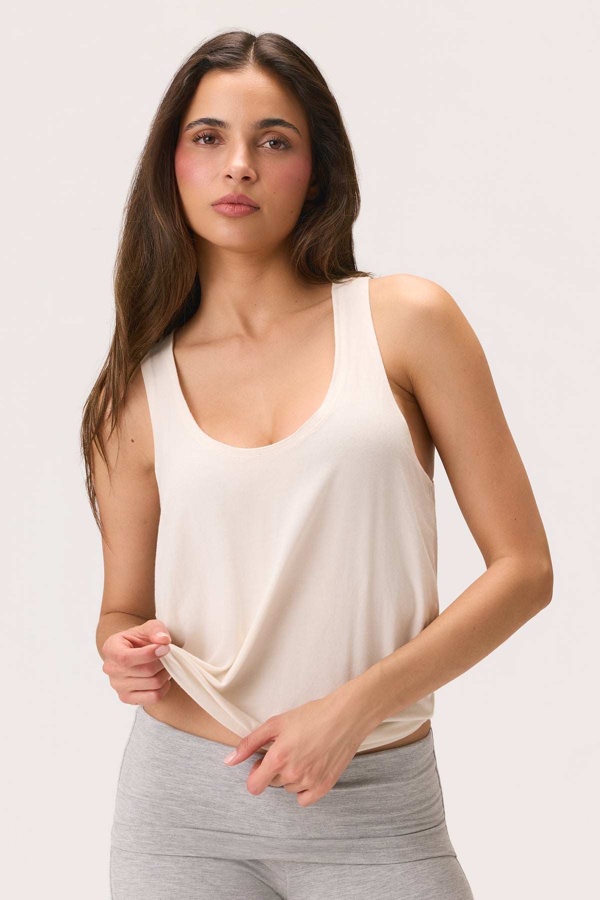 ⁣⁢ButterCloud™ Oversized Tanktop in Coconut⁤⁣ - 1
