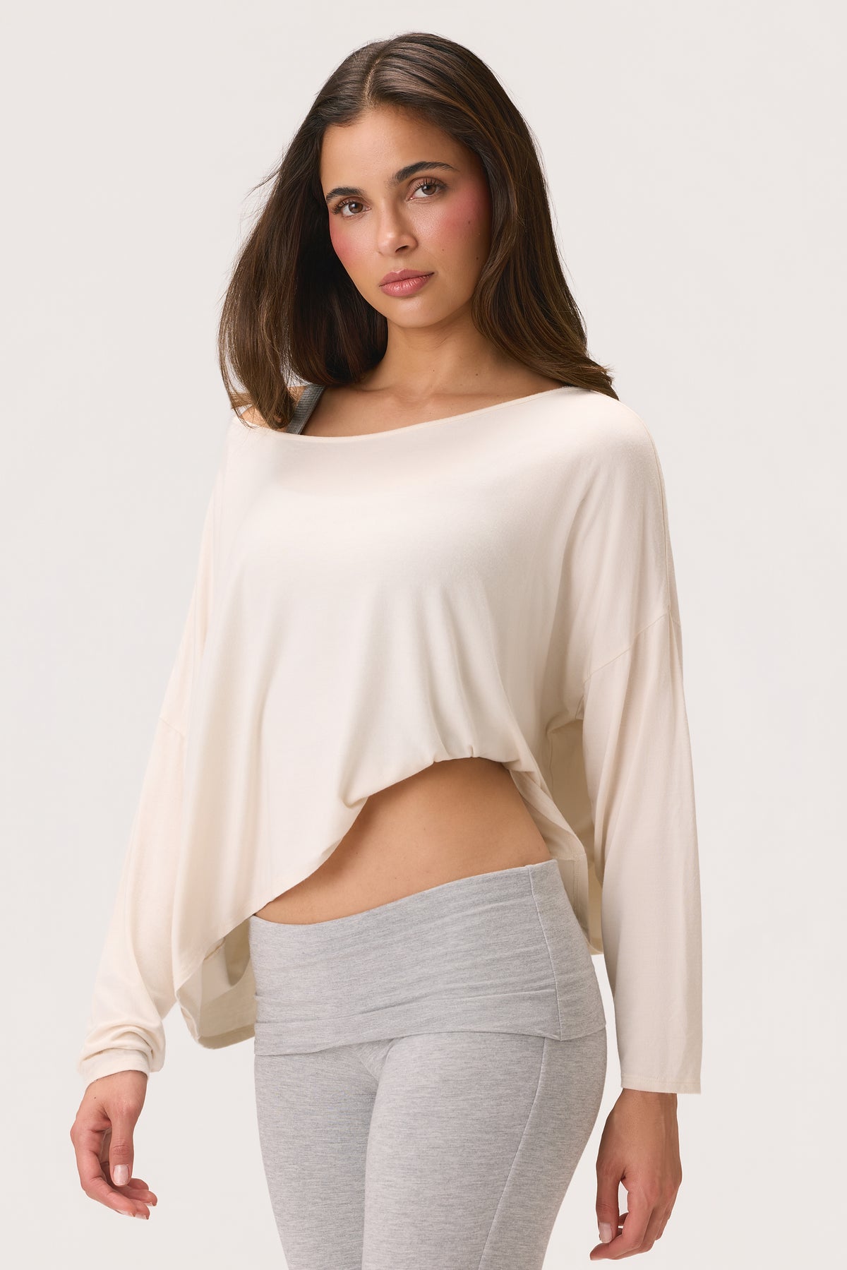 ⁣⁢ButterCloud™ Lässiges Off-Shoulder-Oberteil in Coconut⁤⁣ - 1