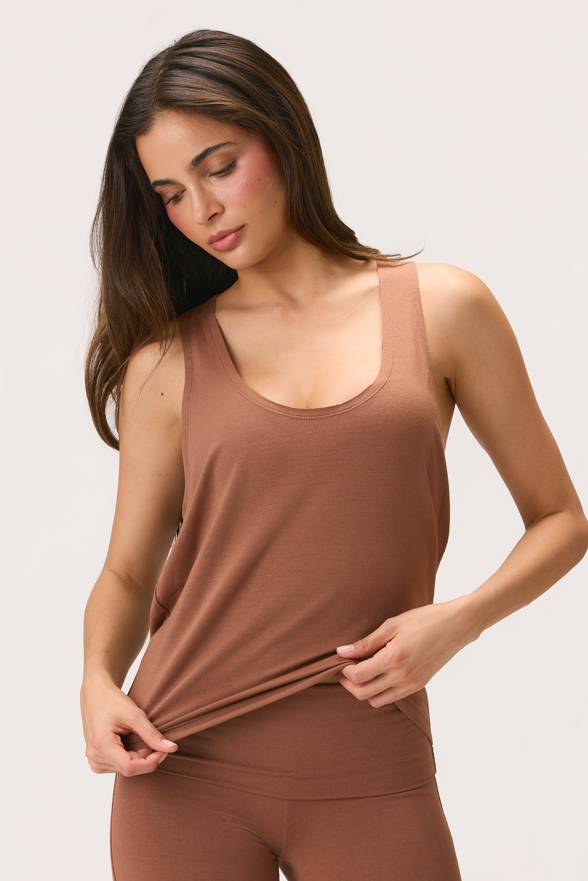 ⁣⁢ButterCloud™ Slouchy Tanktop in Cocoa⁤⁣ - 1