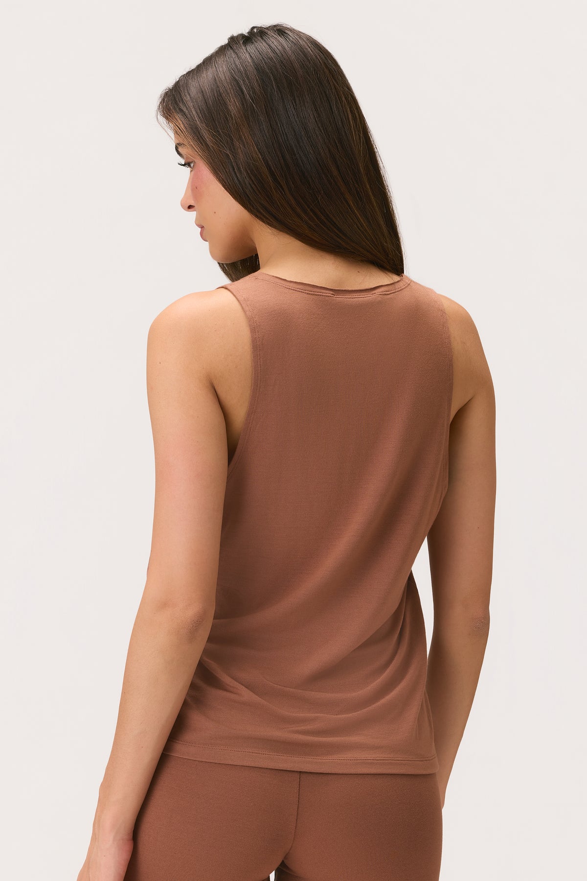 ⁣⁢ButterCloud™ Slouchy Tanktop in Cocoa⁤⁣ - 2