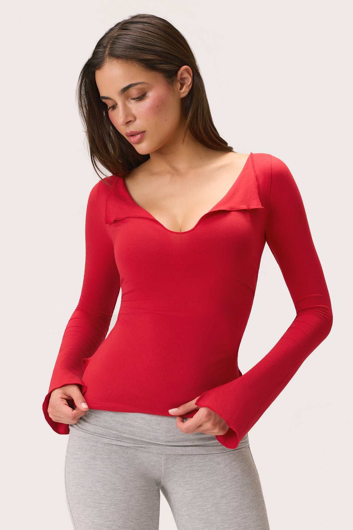 ⁣⁢ButterCloud™ Langarmshirt in Chili⁤⁣ - 1