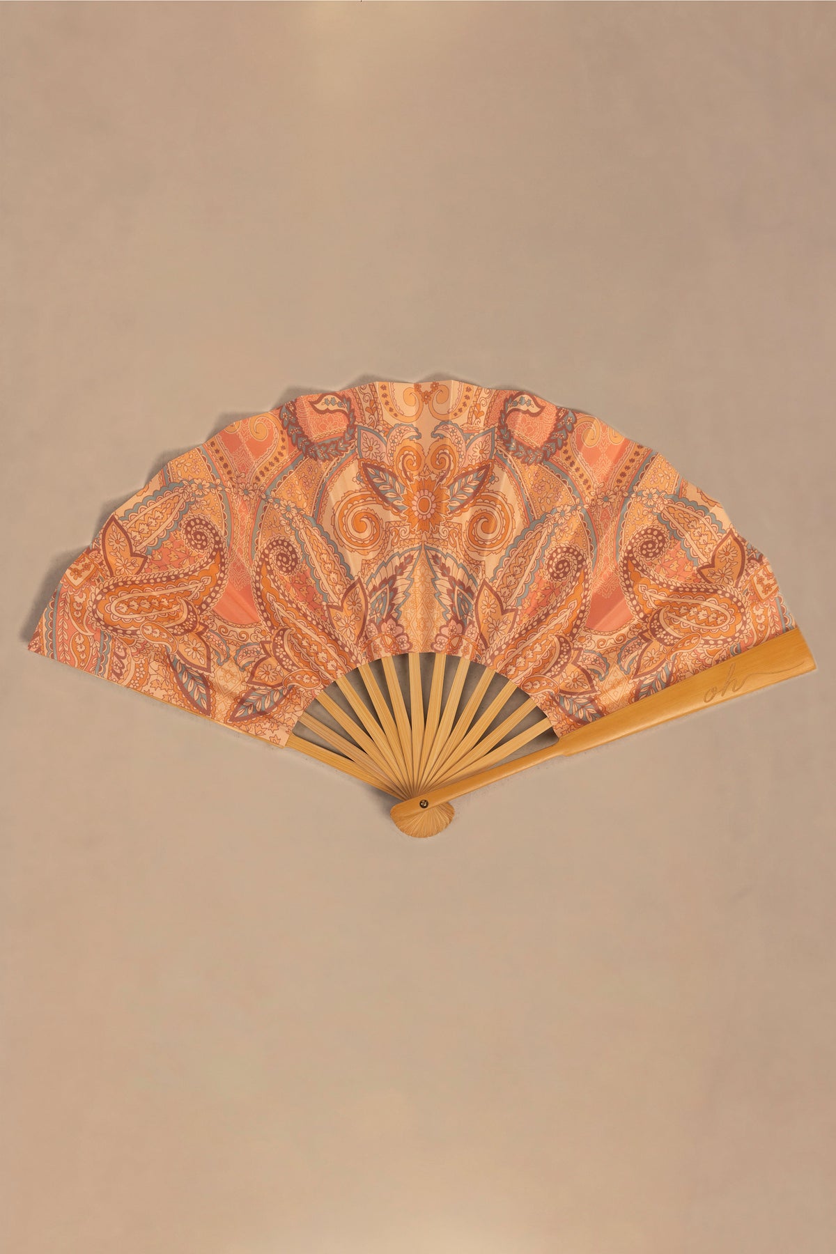 ⁣⁢Faltbarer Handfächer in Paisley-Print⁤⁣