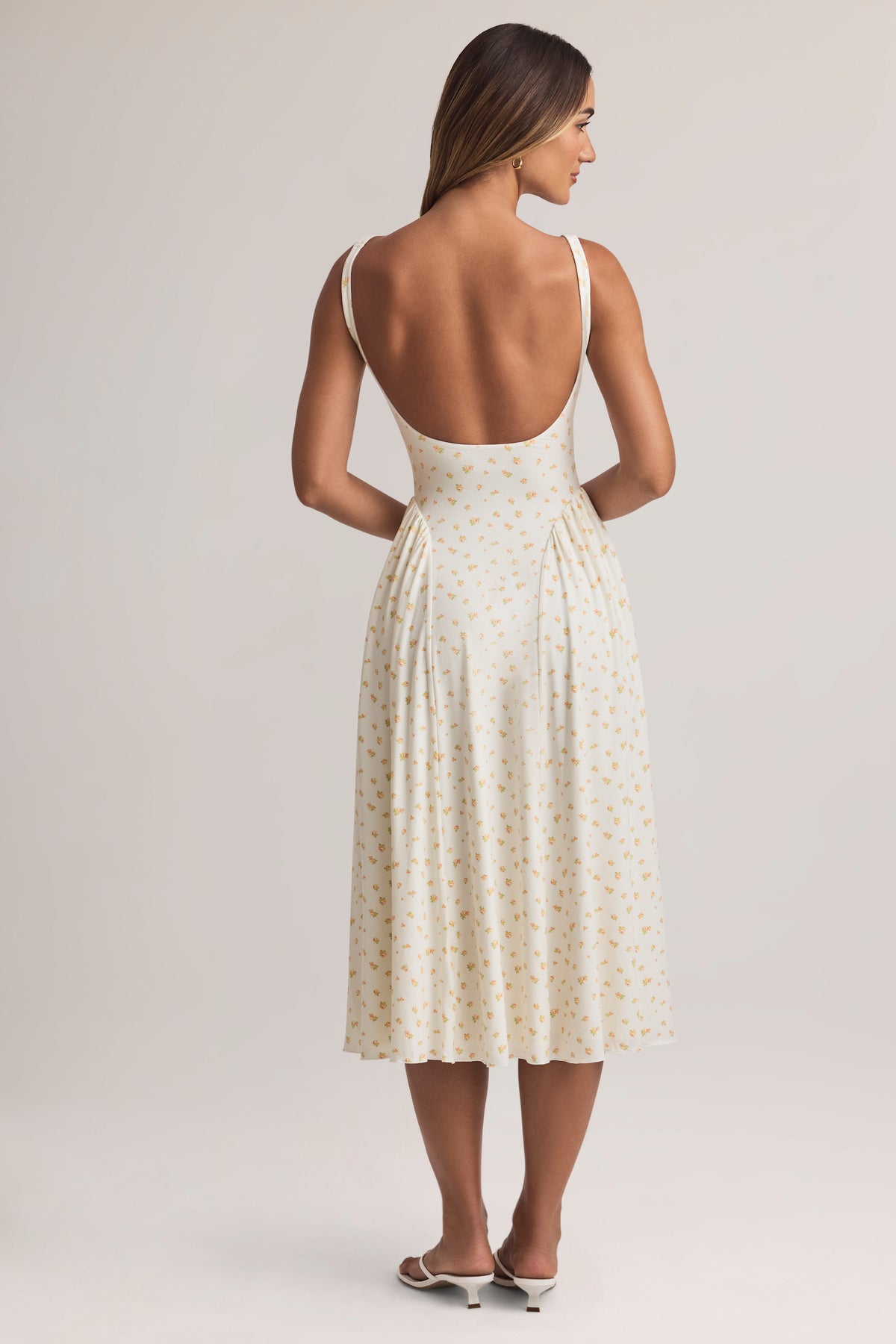 ⁣⁢Modal-A-Linien-Midaxikleid im Blumenmuster⁤⁣