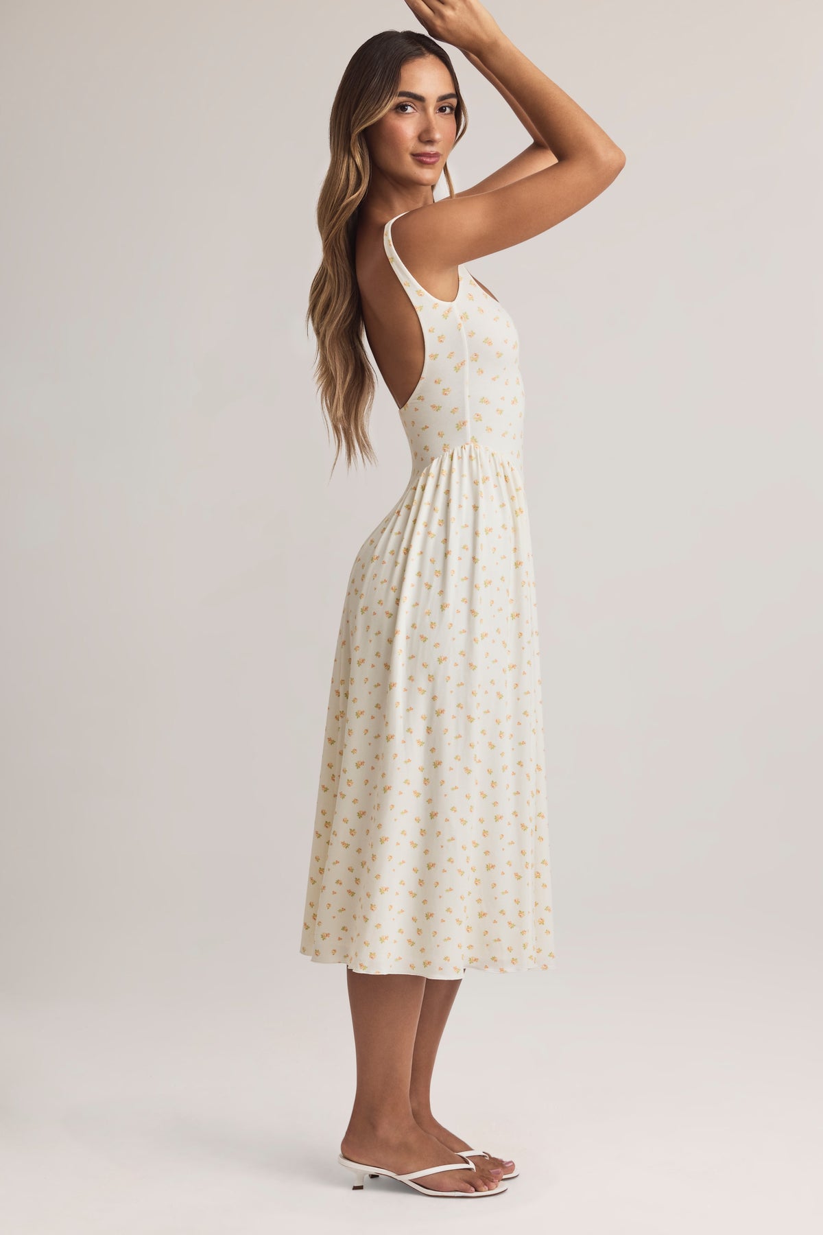 ⁣⁢Modal-A-Linien-Midaxikleid im Blumenmuster⁤⁣