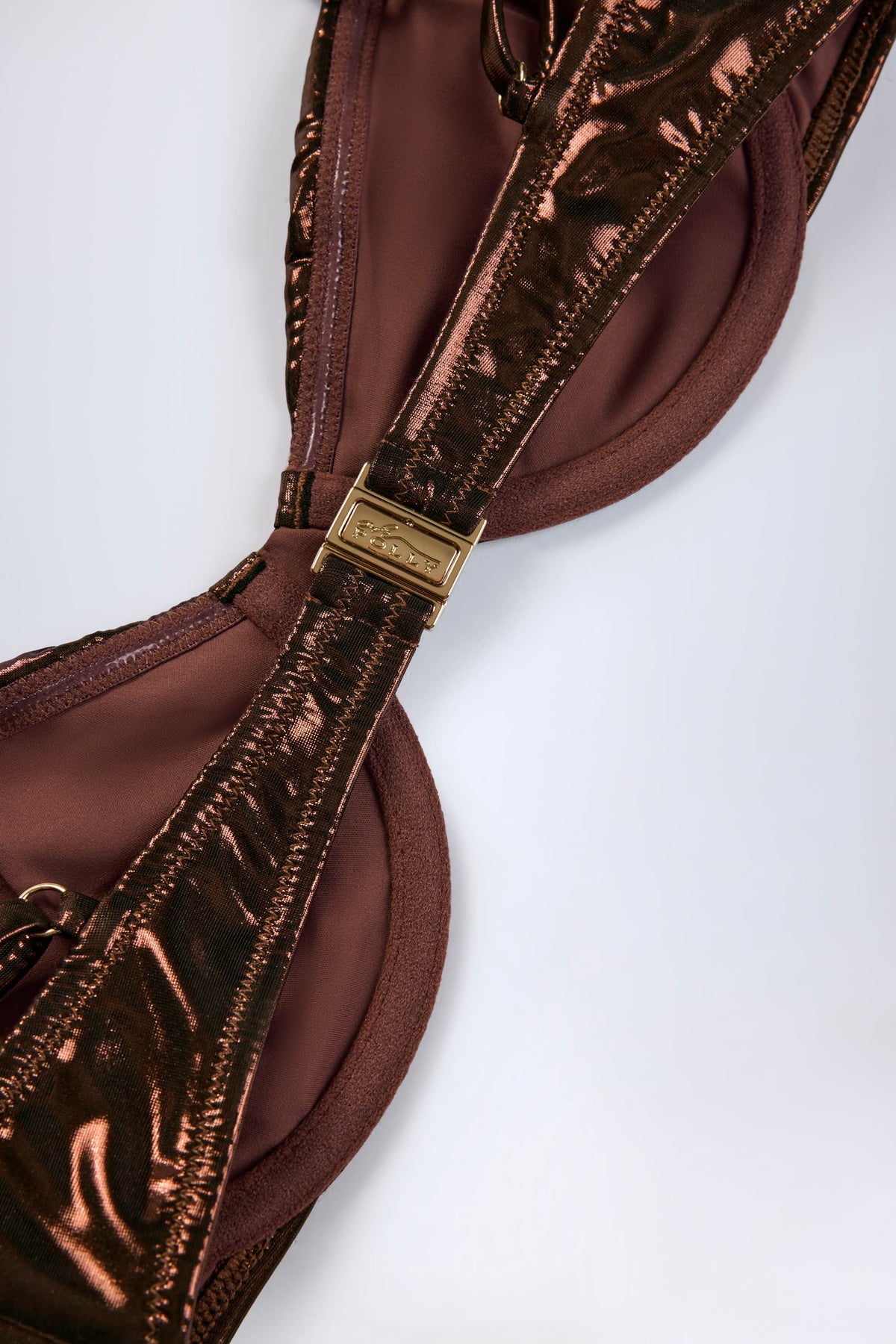 ⁣⁢Bügel-Bikinioberteil in Bronze⁤⁣