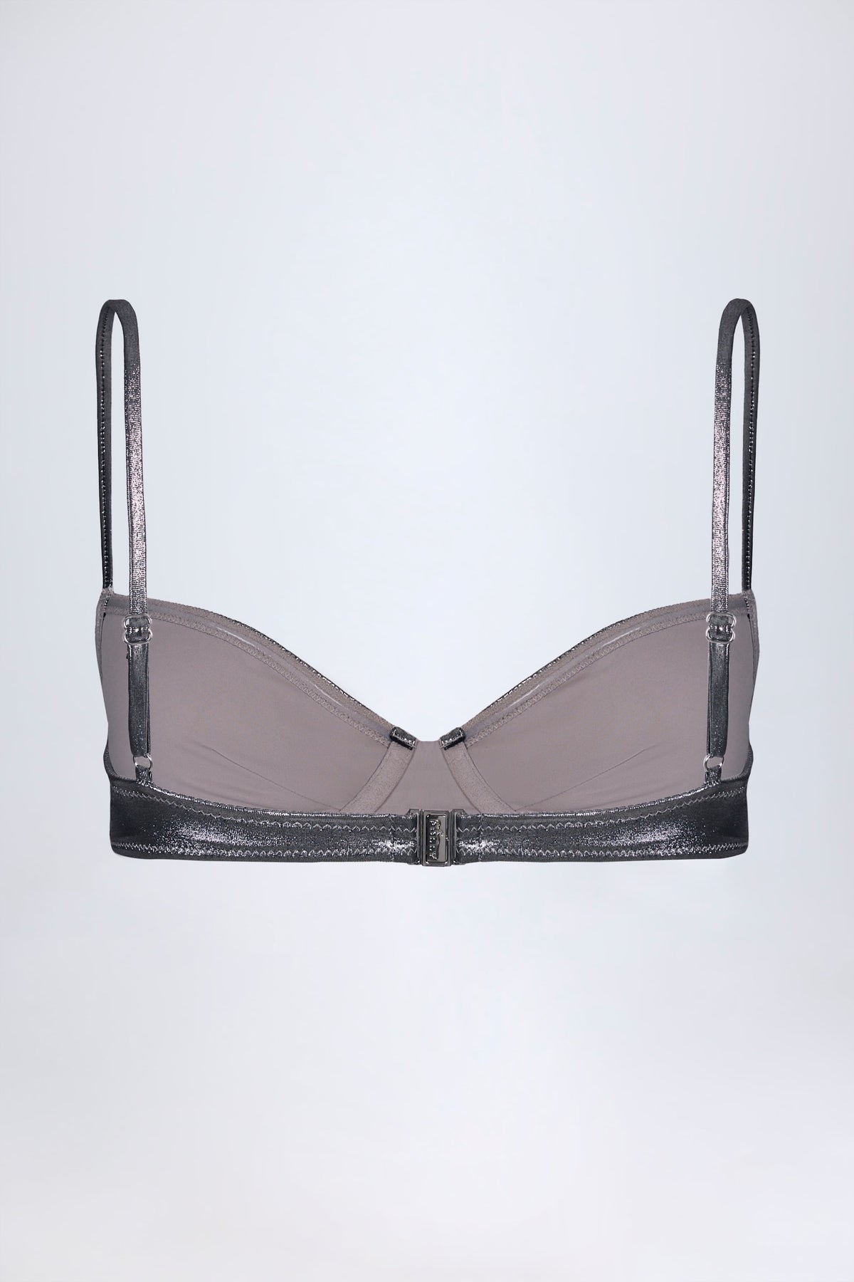 ⁣⁢Bügel-Bikinioberteil in Silber⁤⁣