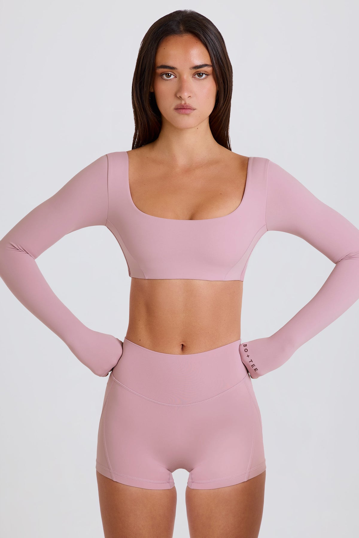 ⁣⁢High-Waist-Minishorts in Mauve⁤⁣ - 2