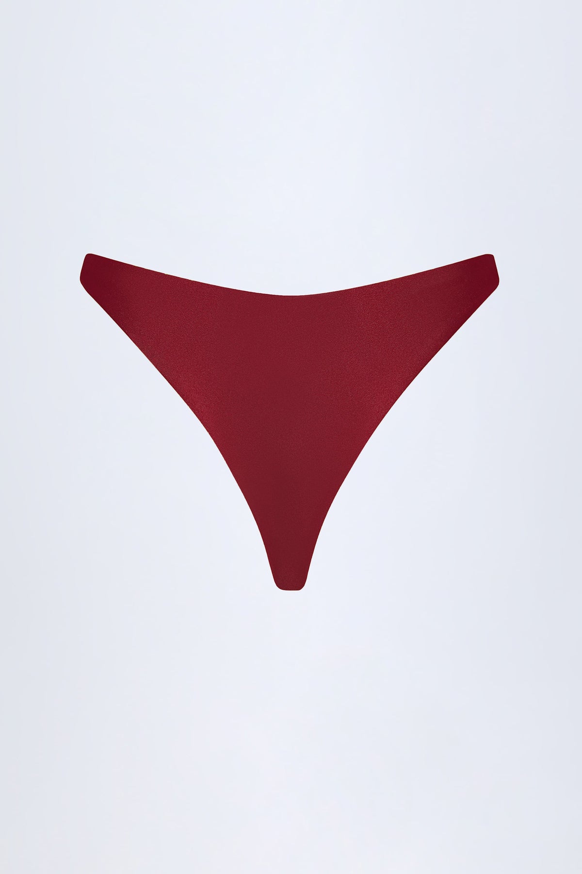 ⁣⁢Cheeky-Bikinihose mit Perlenverzierung in Dark Cherry⁤⁣
