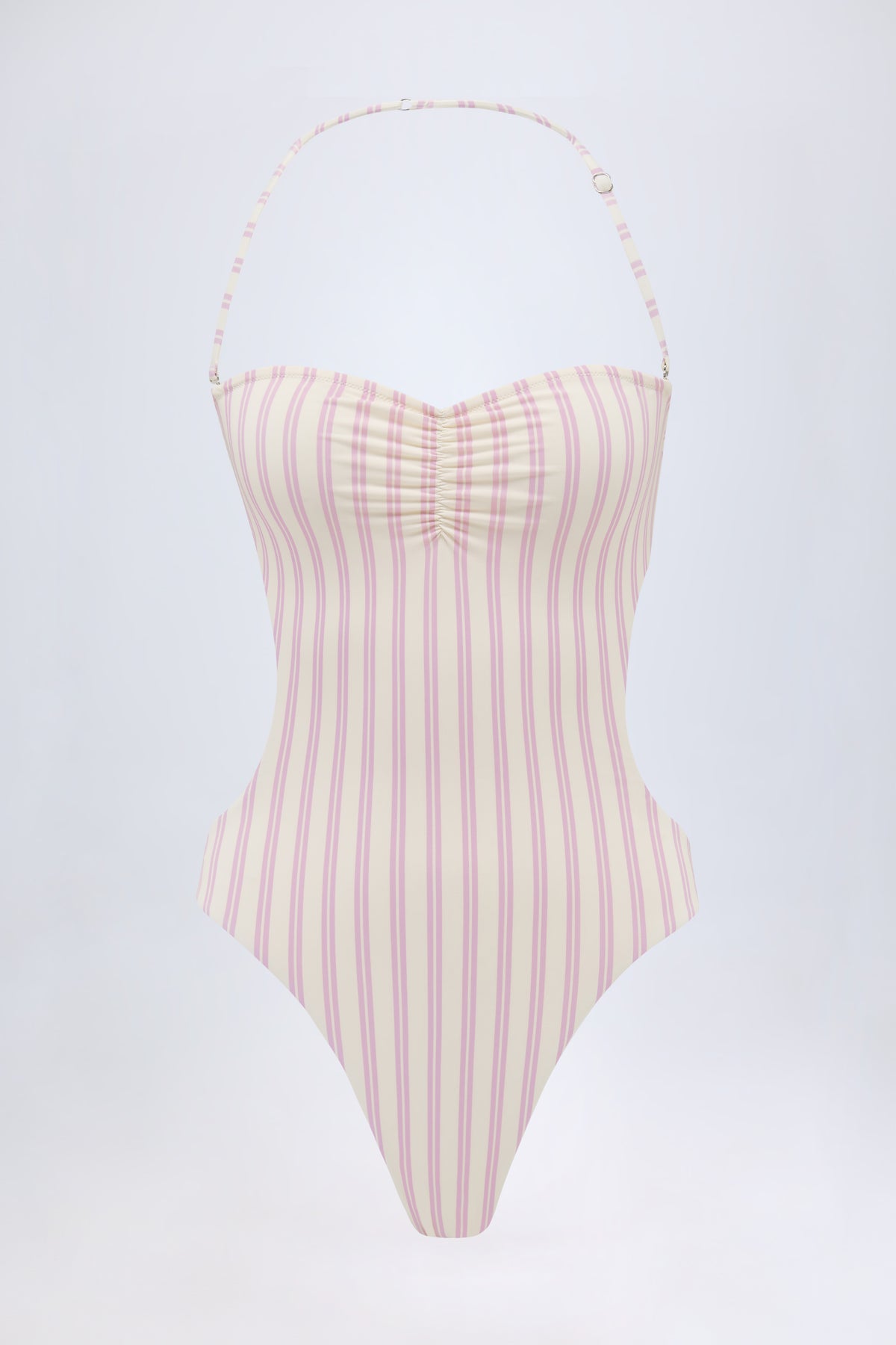 ⁣⁢Cut-out-Neckholder-Badeanzug in Mauve⁤⁣ - 2