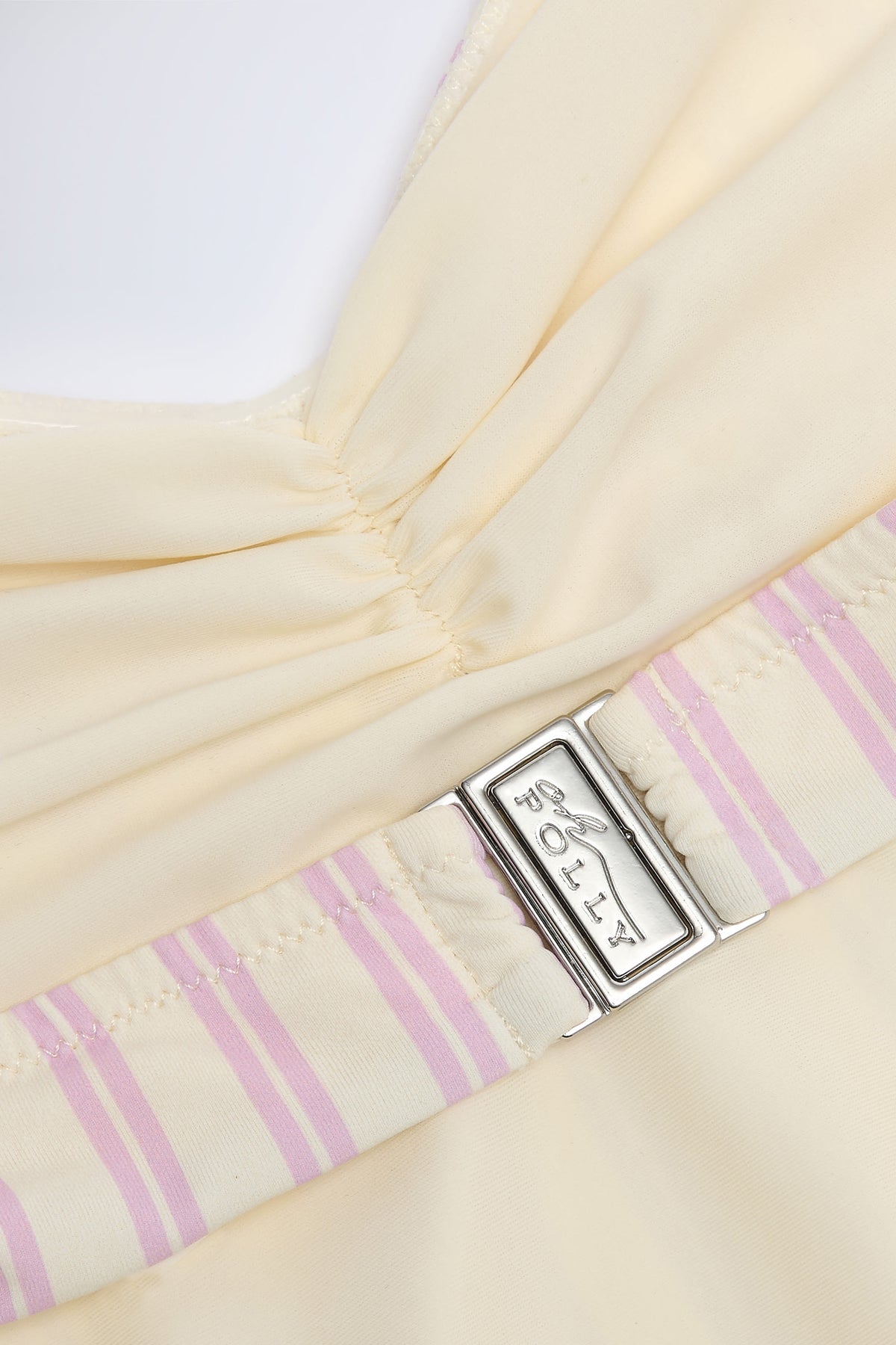 ⁣⁢Neckholder-Badeanzug mit Cut-out in Mauve⁤⁣