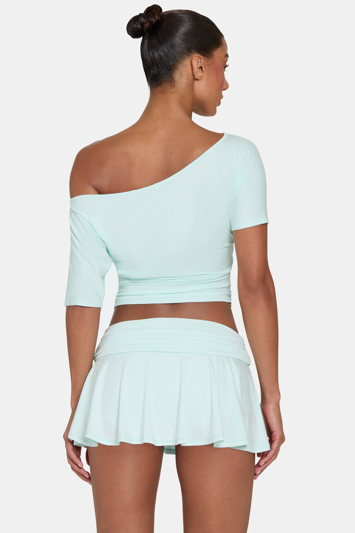 ⁣⁢ButterCloud™ Lässiges Off-Shoulder-Oberteil in Minze⁤⁣ - 2