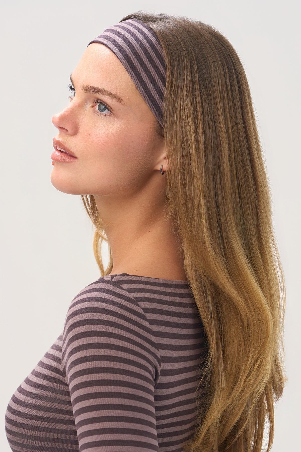 ⁣⁢ButterCloud™ Stirnband 2er-Pack in Espresso-Streifen⁤⁣ - 2