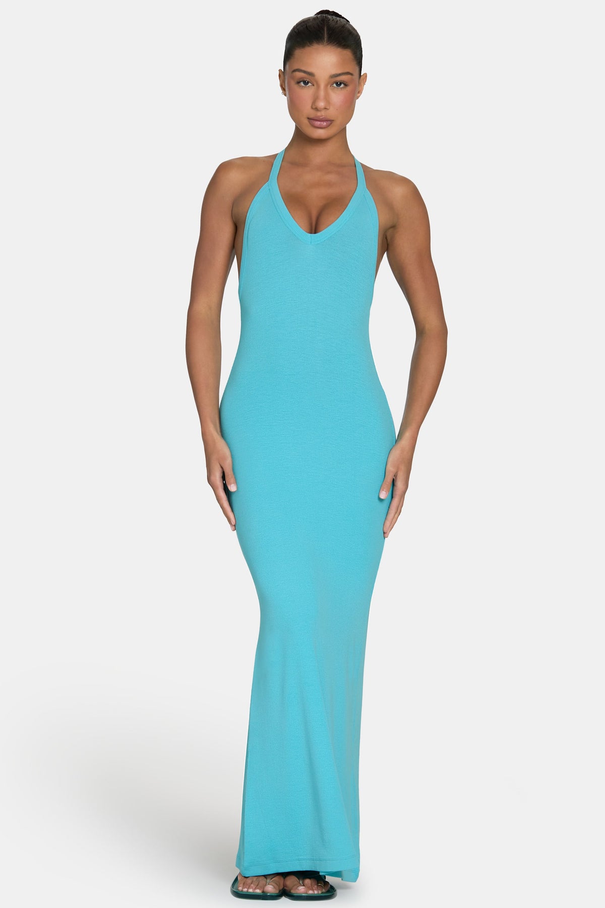⁣⁢ButterCloud™ Maxikleid in Aqua⁤⁣