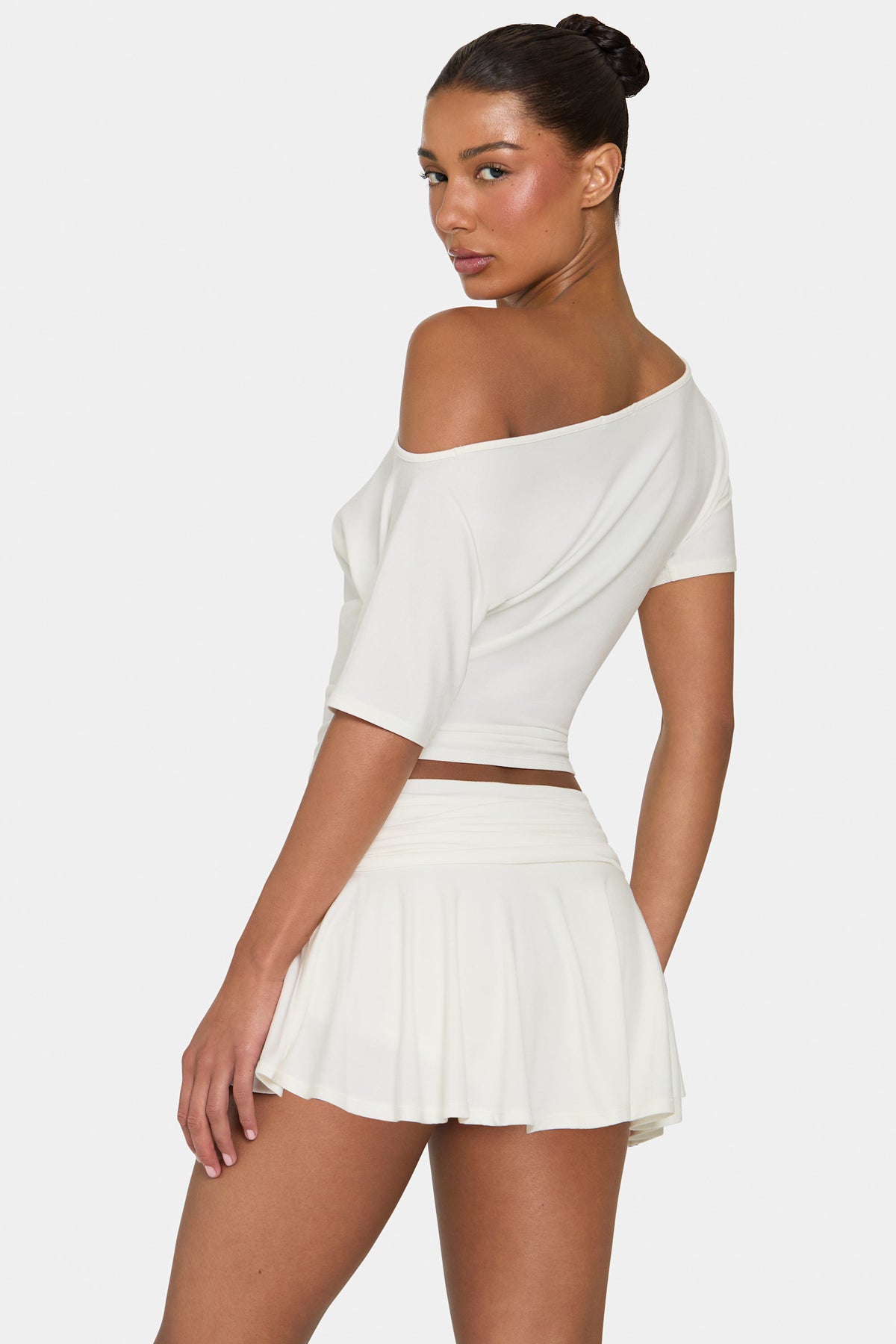 ⁣⁢ButterCloud™ Mini Skort in Coconut⁤⁣ - 2