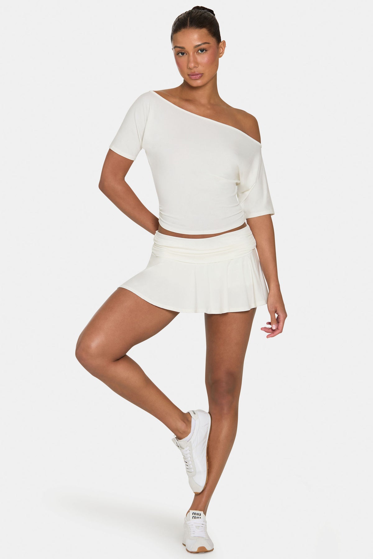 ⁣⁢ButterCloud™ Mini Skort in Coconut⁤⁣ - 1