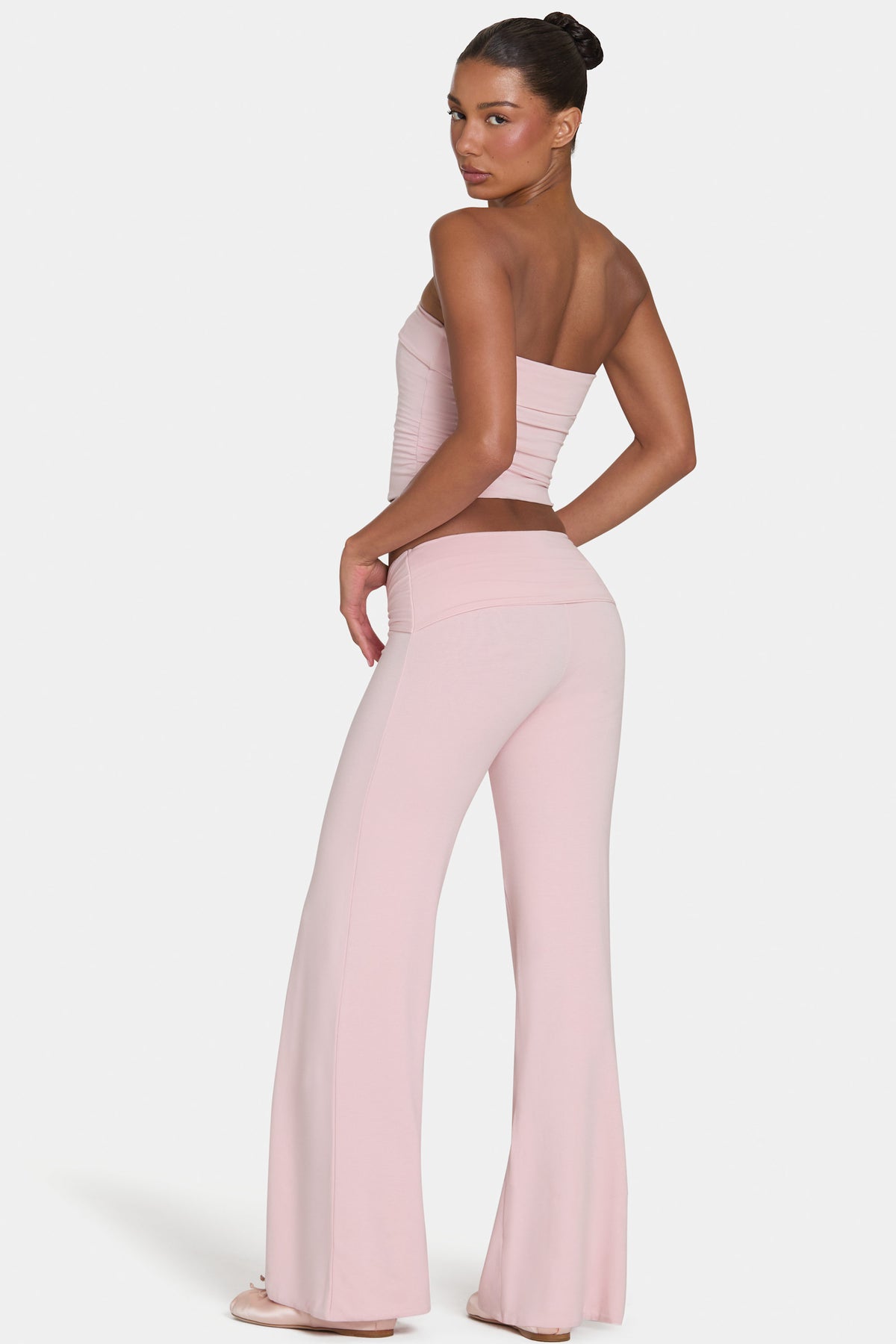 ⁣⁢ButterCloud™ Marlenehose mit Bindegürtel in Blush⁤⁣ - 2