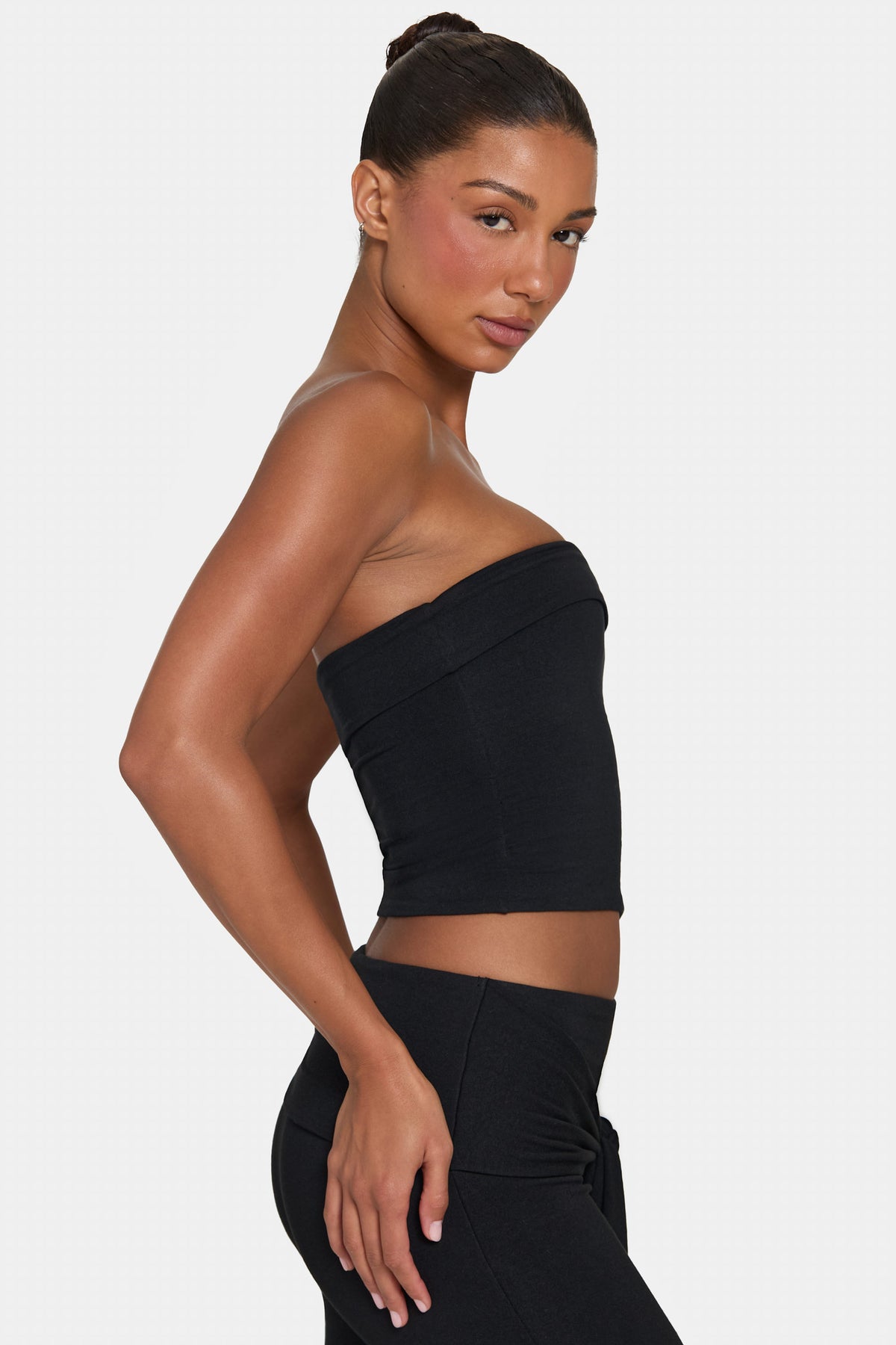⁣⁢ButterCloud™ Bandeau-Top in Schwarz⁤⁣