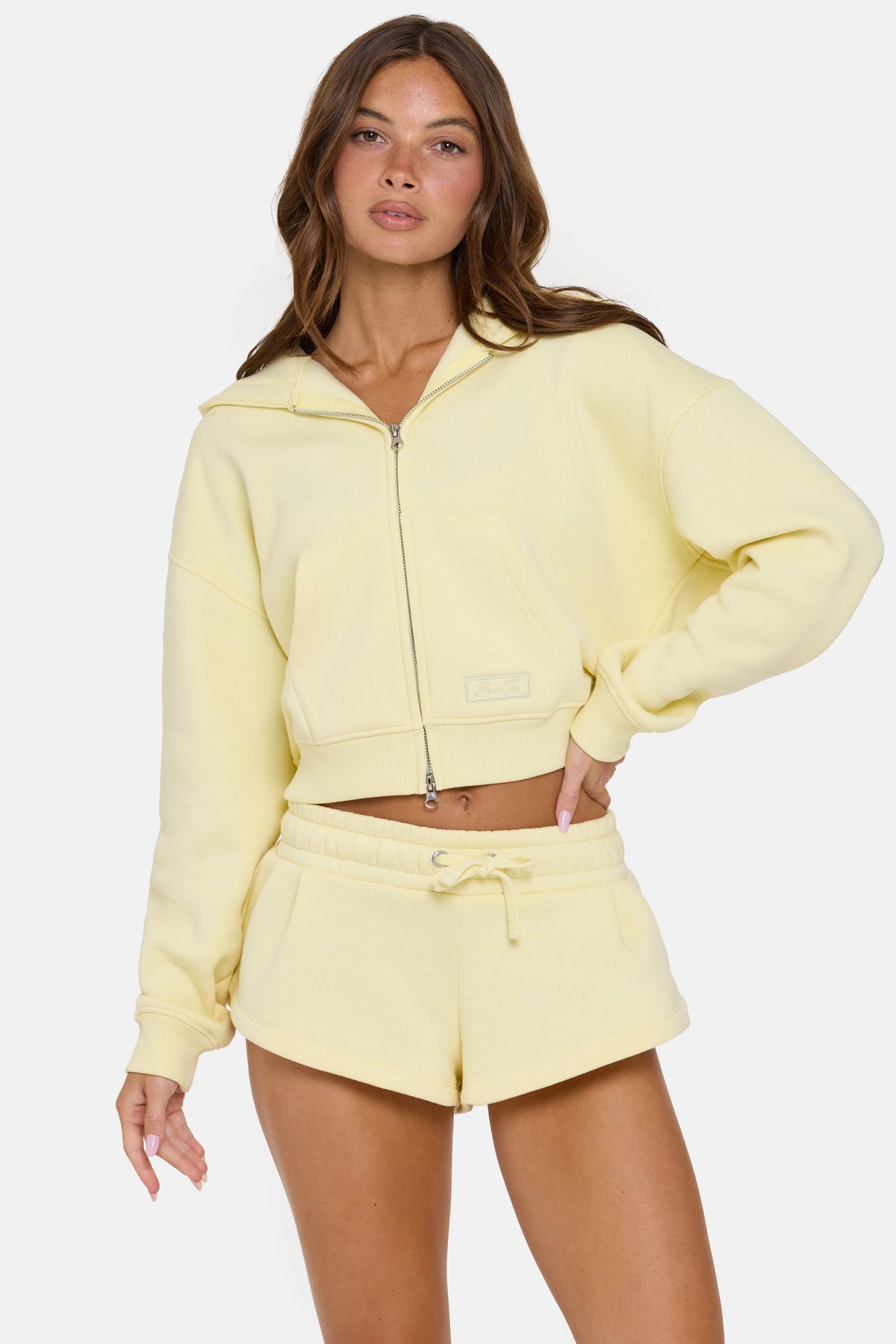 ⁣⁢Oversized-Reißverschluss-Hoodie in Buttercream⁤⁣ - 1