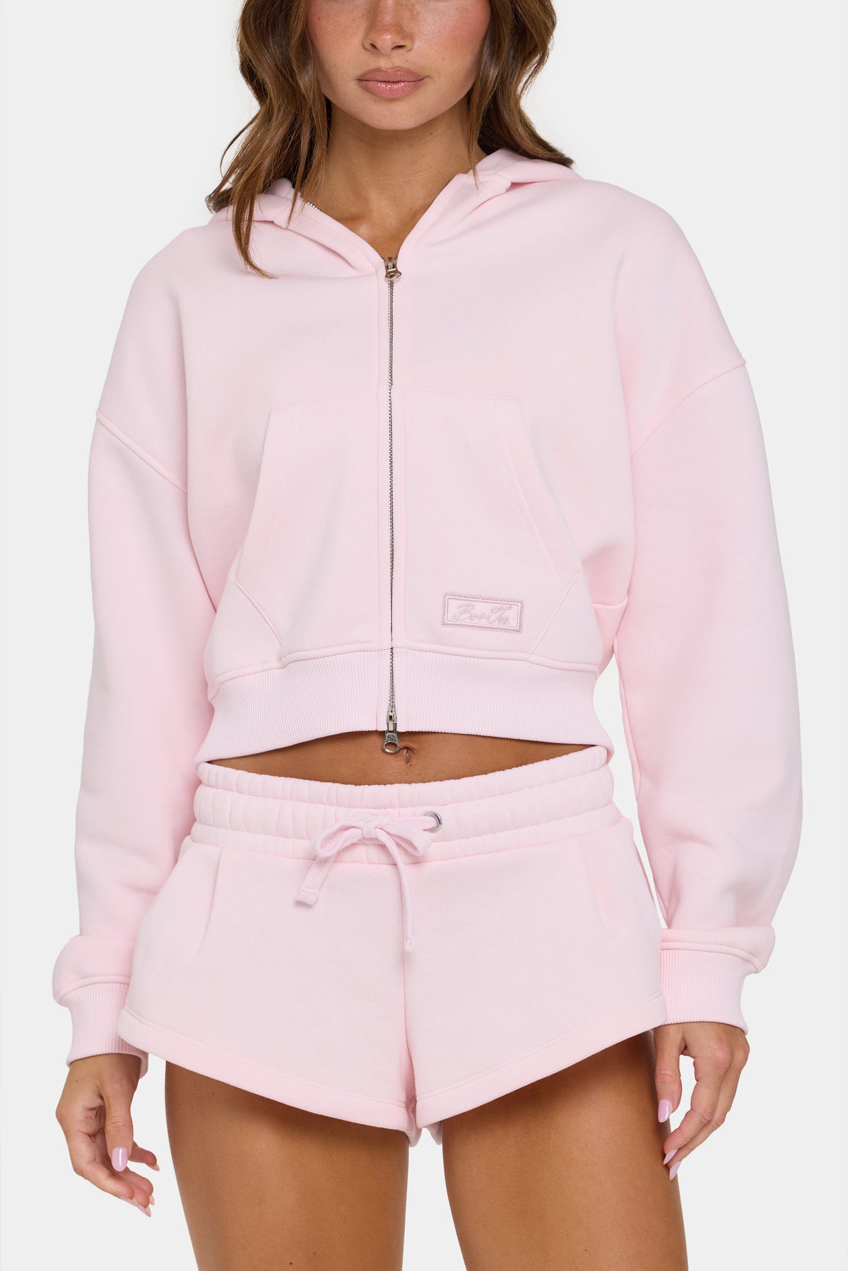 ⁣⁢Oversized Hoodie mit Reißverschluss in Sorbet⁤⁣ - 2