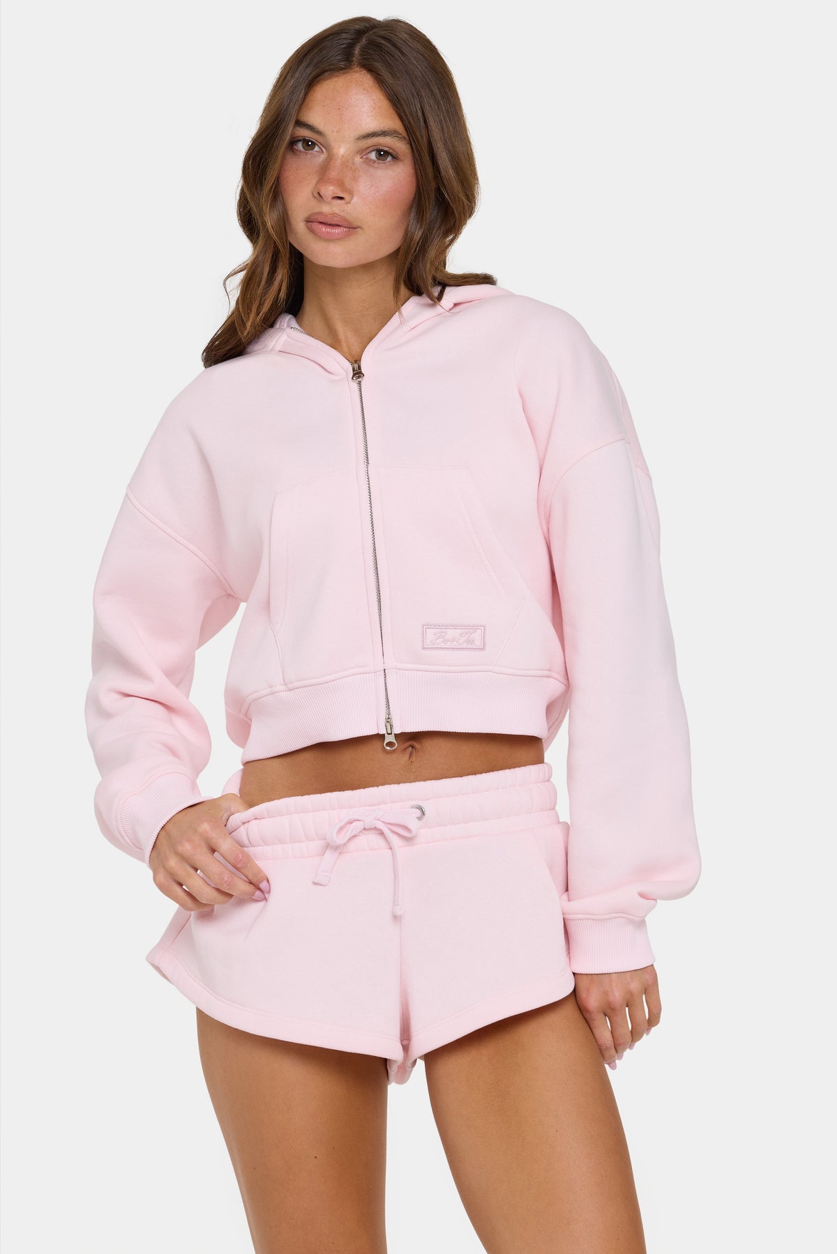 ⁣⁢Oversized Hoodie mit Reißverschluss in Sorbet⁤⁣ - 1