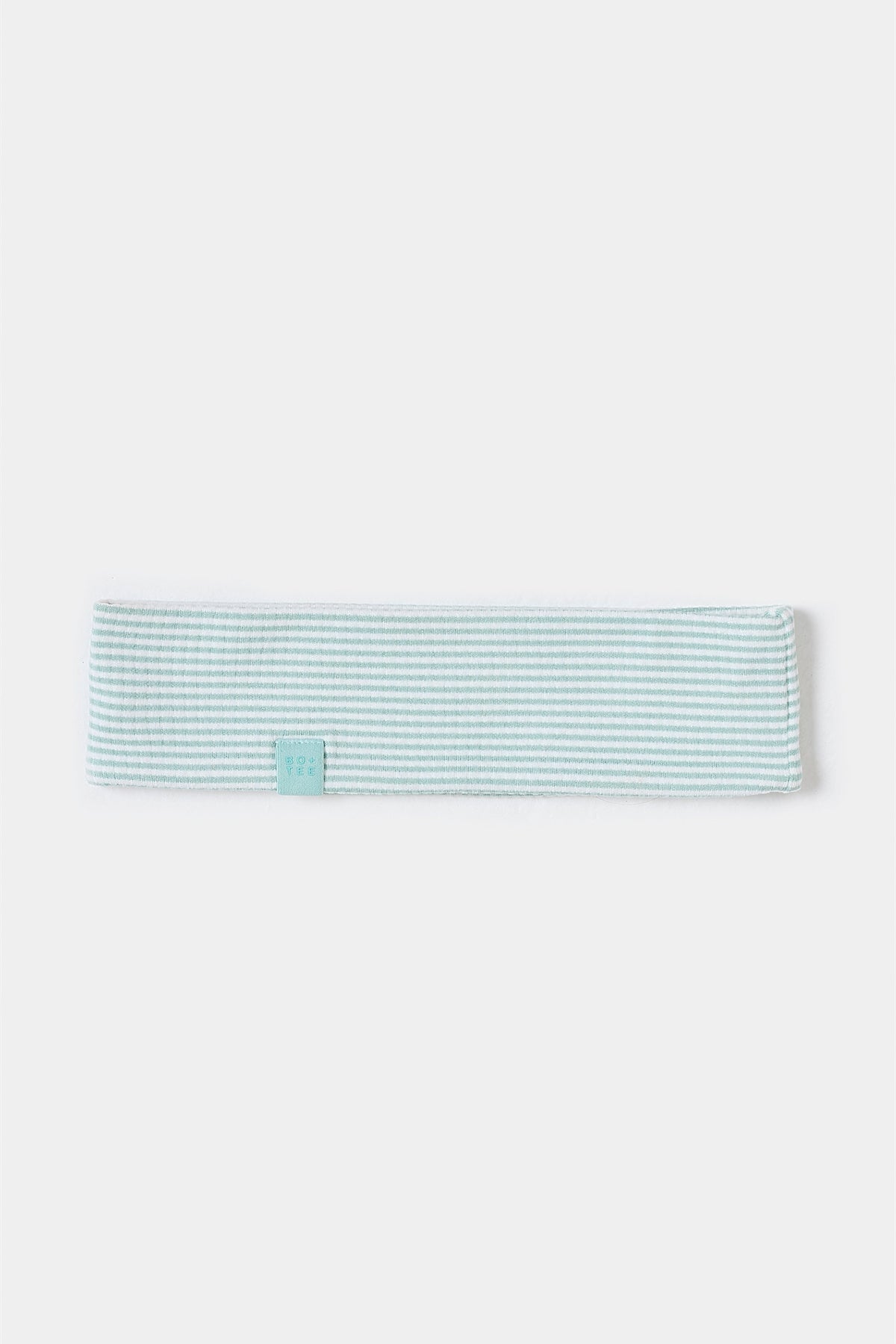 ⁣⁢Ribbed Jersey Headband in Mint Stripe⁤⁣ - 2