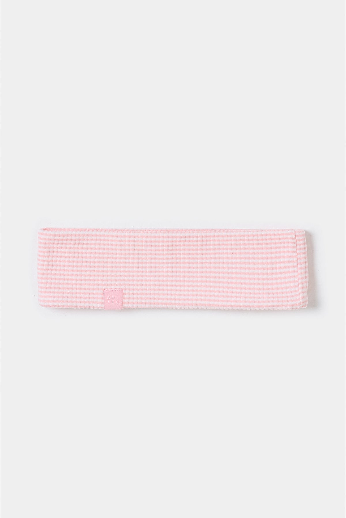 ⁣⁢Geripptes Jersey-Stirnband in Peach Stripe⁤⁣ - 2