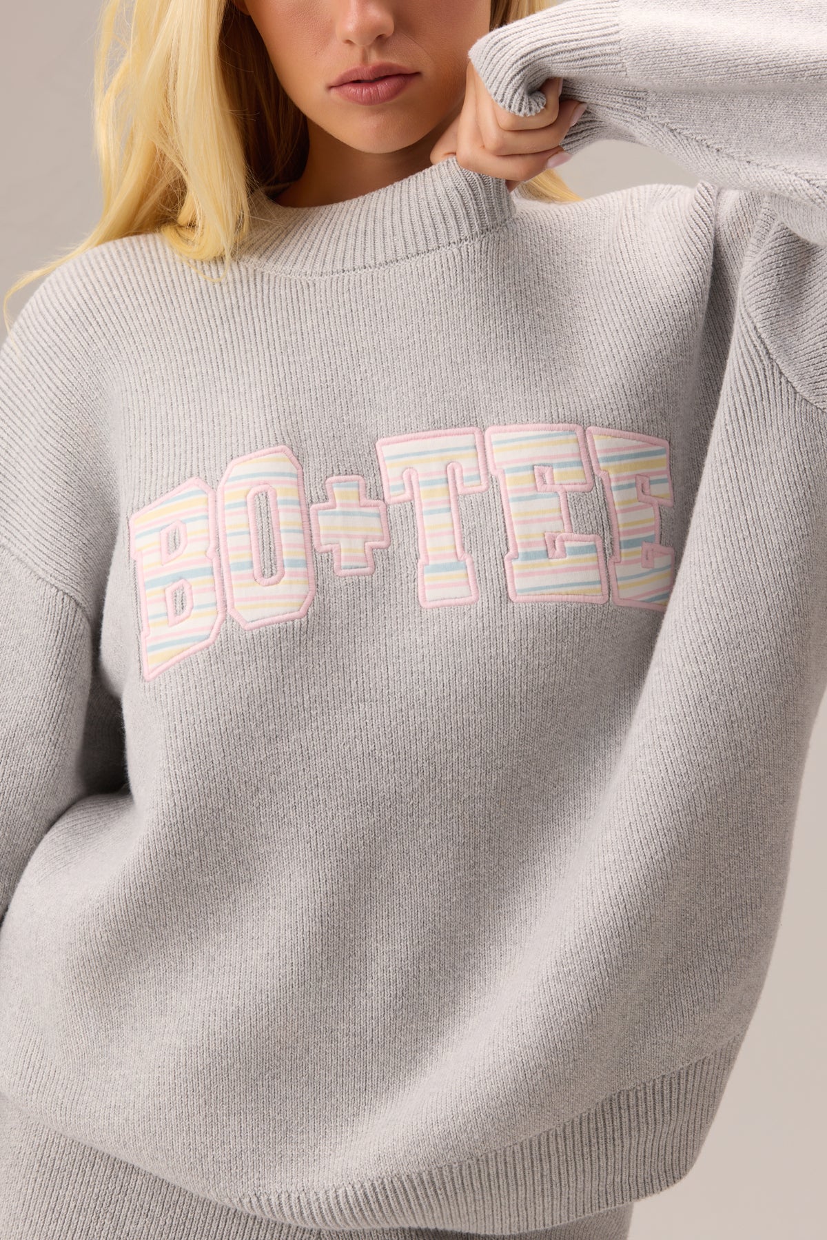 ⁣⁢Rippstrick Oversized-Pullover in Pebble⁤⁣ - 1