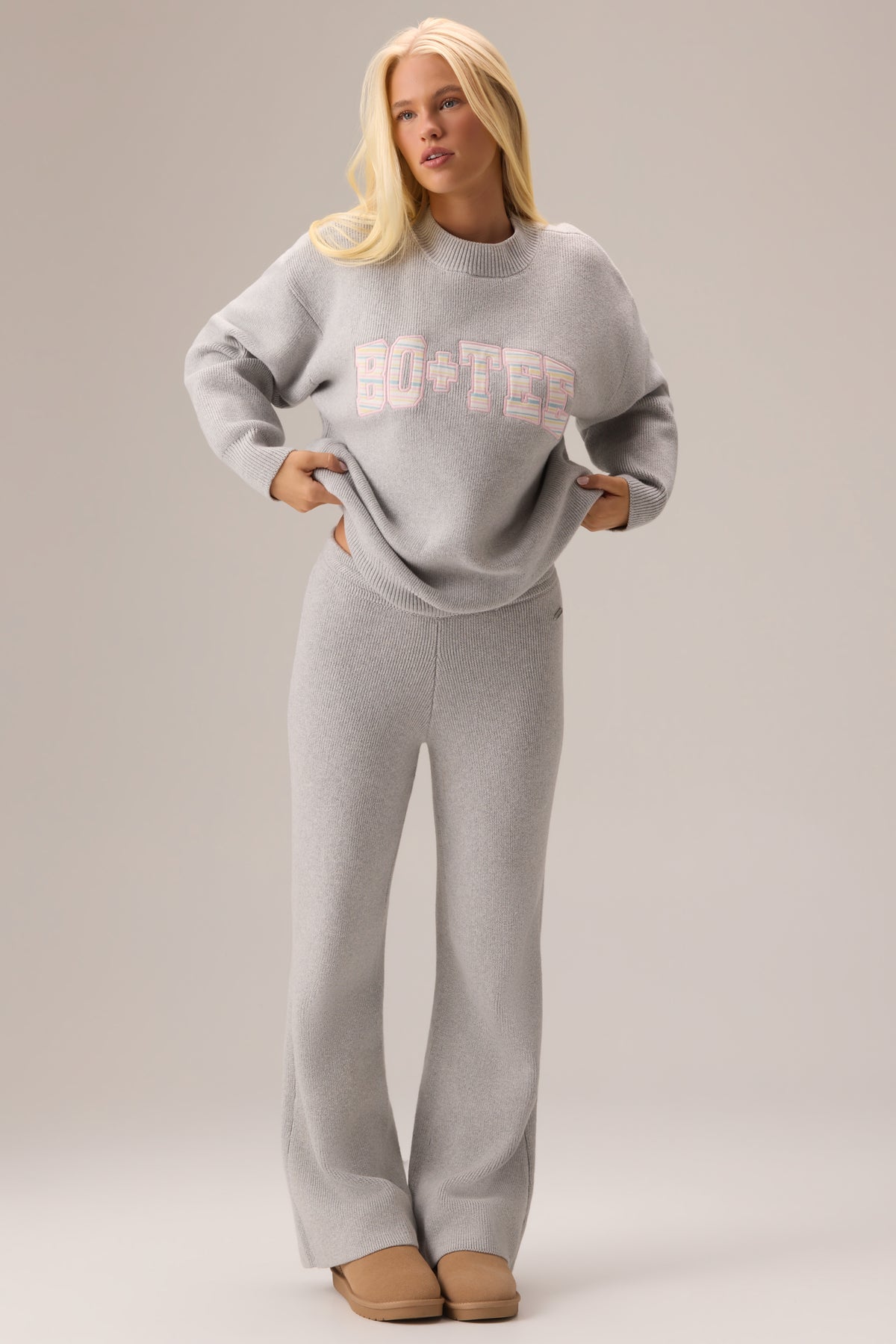 ⁣⁢Rippstrick Oversized-Pullover in Pebble⁤⁣ - 2
