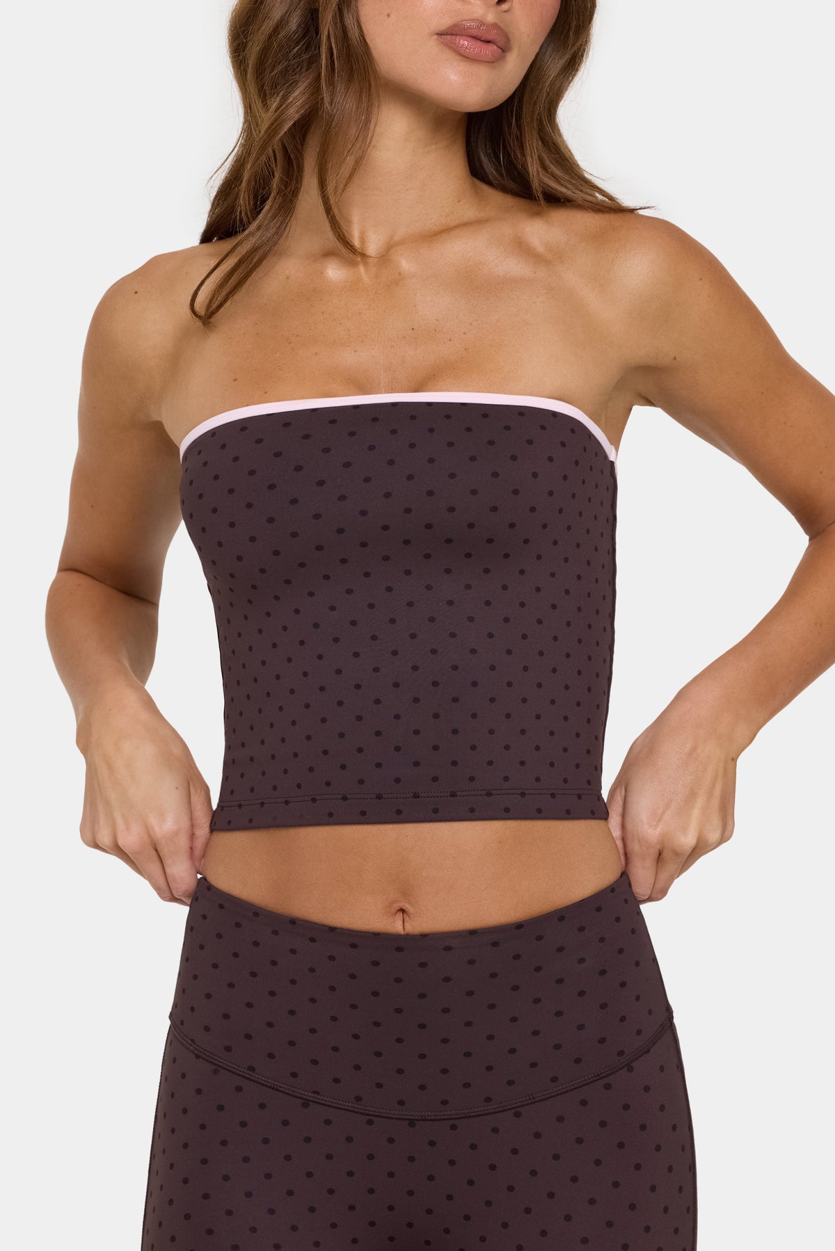 ⁣⁢Soft Active Bandeau-Top in Choc Chip⁤⁣ - 2