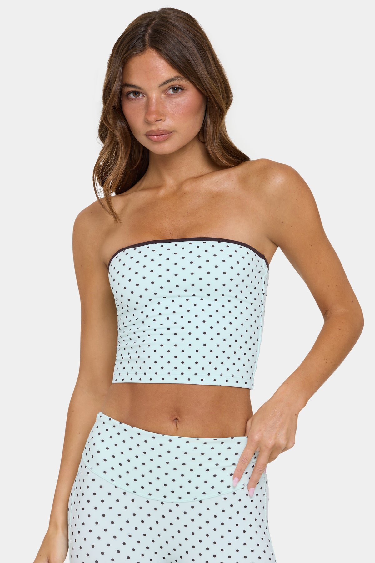 ⁣⁢Soft Active Bandeau-Top in Mint Chip⁤⁣ - 1