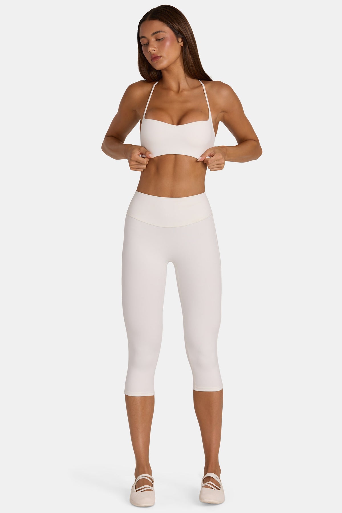 ⁣⁢Weiche Active Capri-Leggings in Kokosnuss⁤⁣ - 1