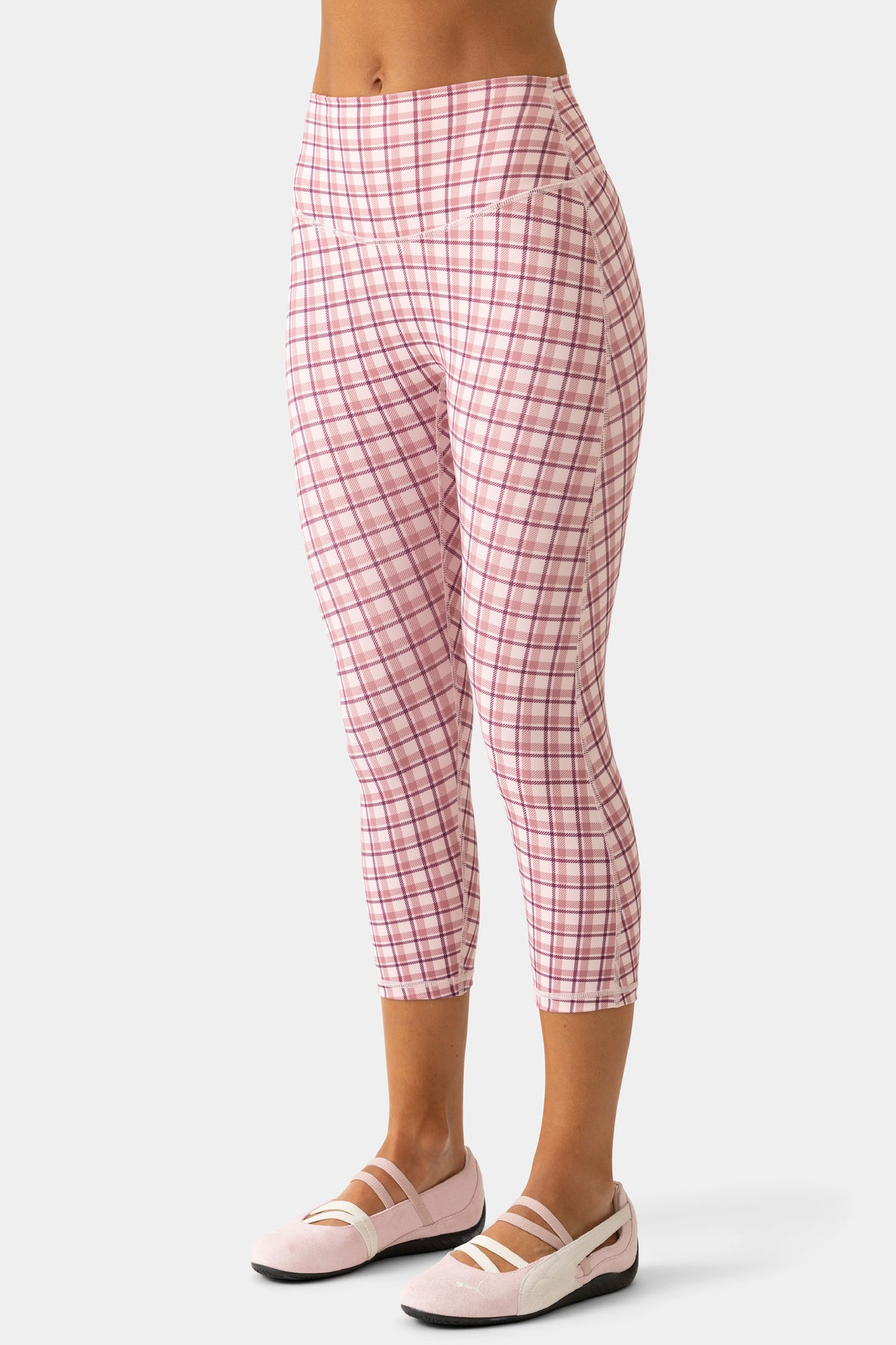 ⁣⁢Soft Active Capri -Leggings in Beerenkaro⁤⁣ - 1