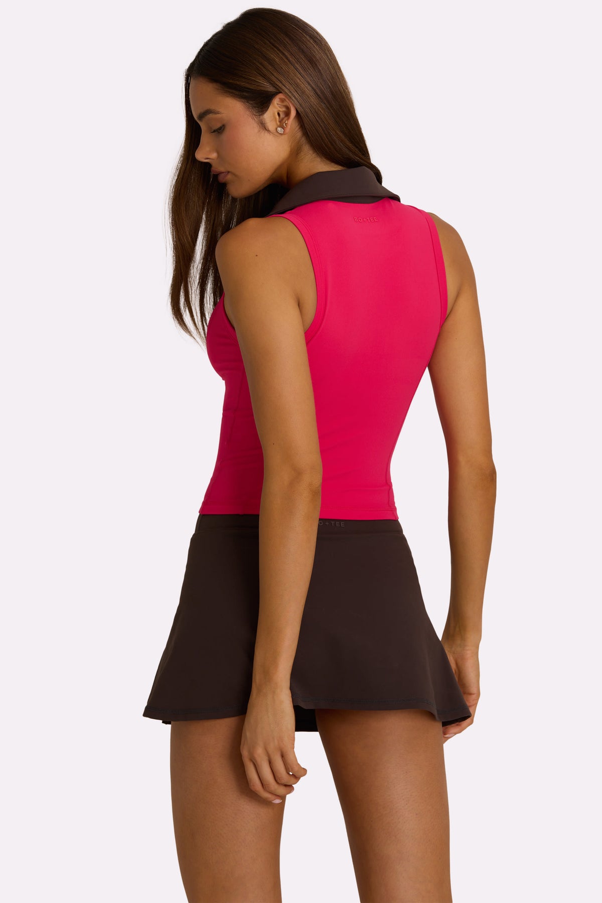 ⁣⁢Soft Active Tanktop mit Kragen in Knallpink⁤⁣ - 2