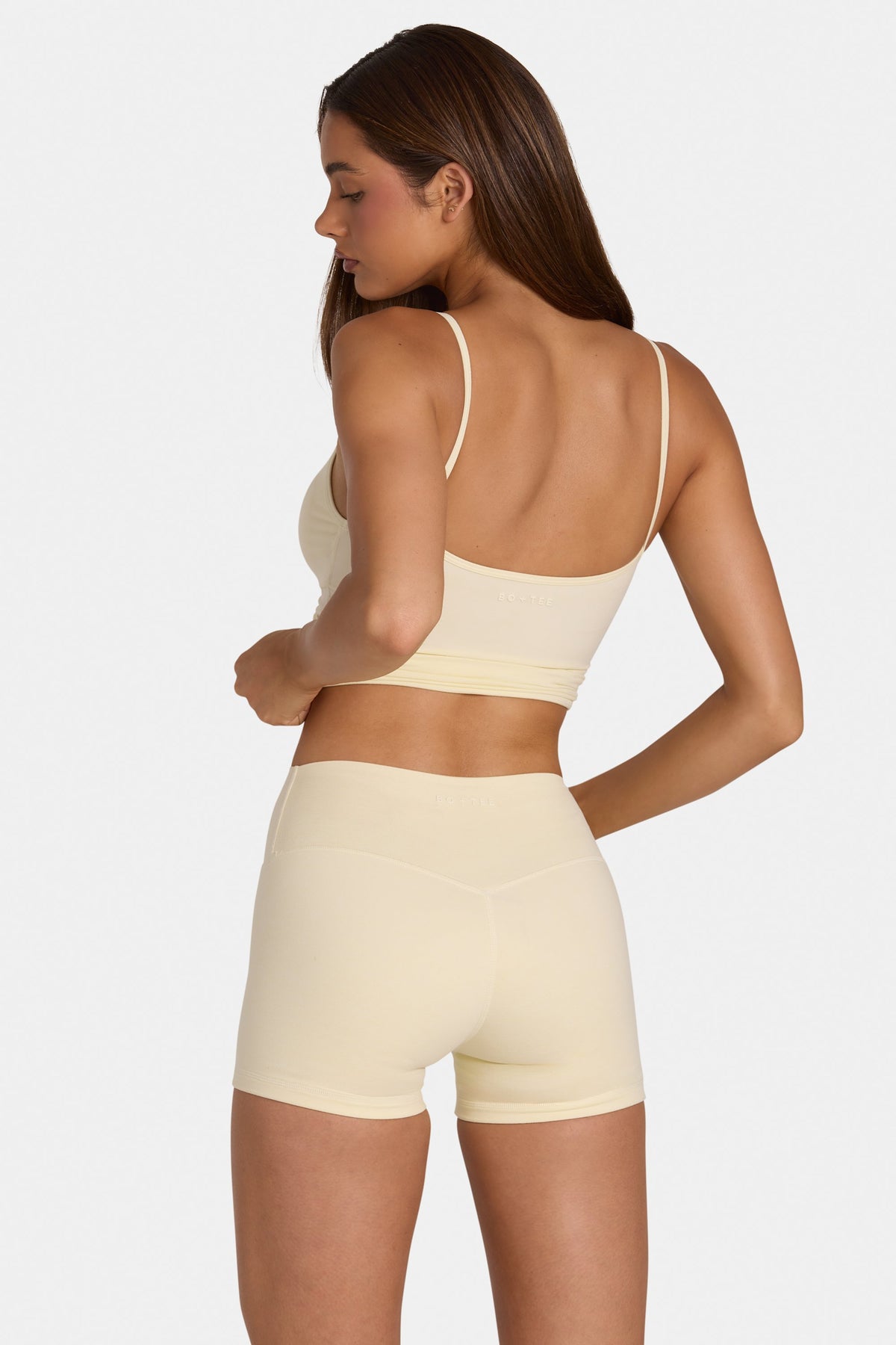⁣⁢Soft Active Mini-Shorts in Lemon Marl⁤⁣
