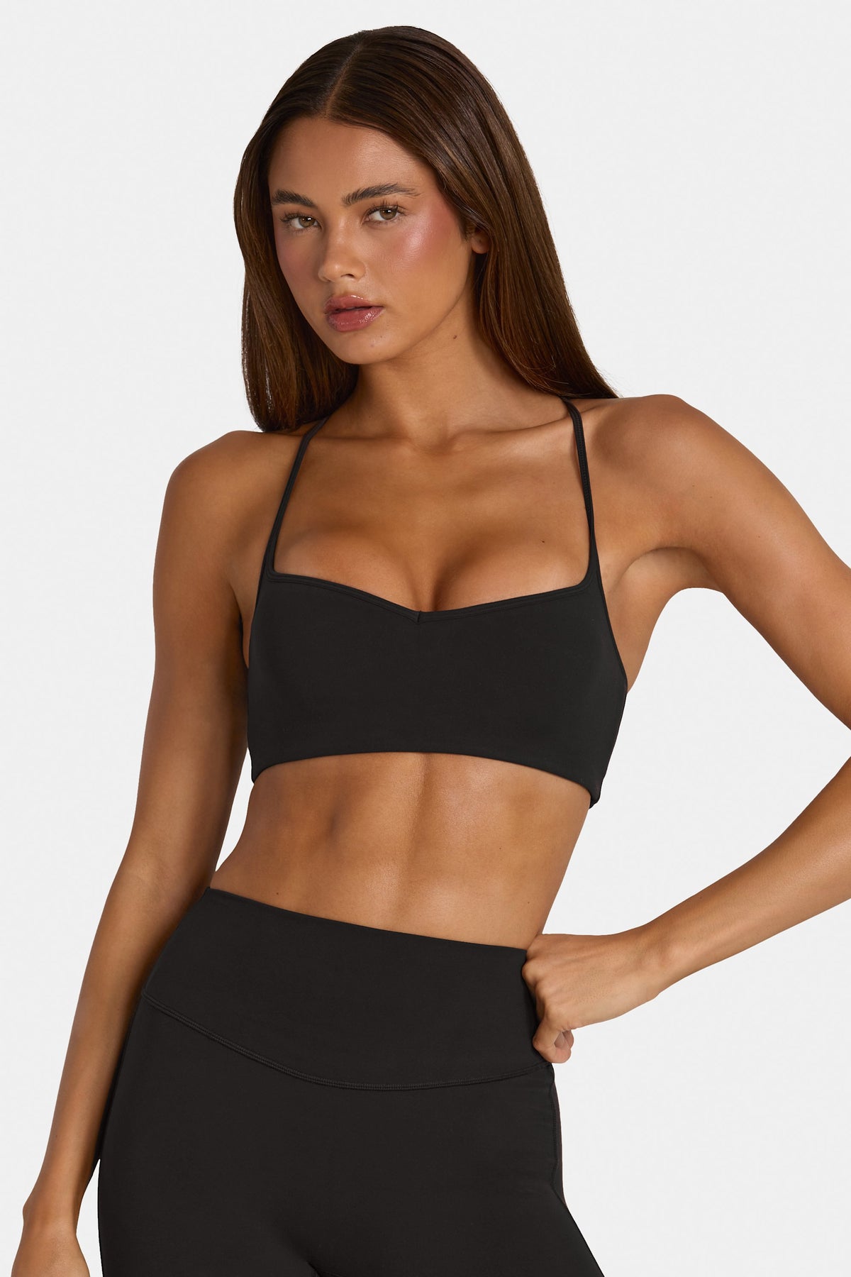⁣⁢Soft Active Sport-BH mit leichtem Halt in Schwarz⁤⁣ - 1