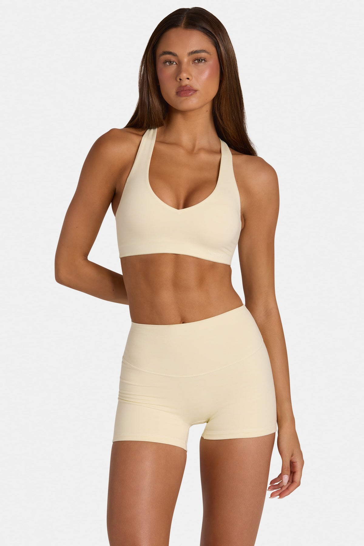 ⁣⁢Soft Active Low-Impact Sport-BH in Lemon Marl⁤⁣ - 2