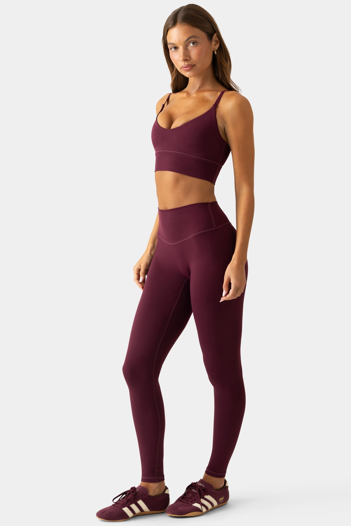⁣⁢Soft Active Leggings in voller Länge in Pflaume⁤⁣ - 1