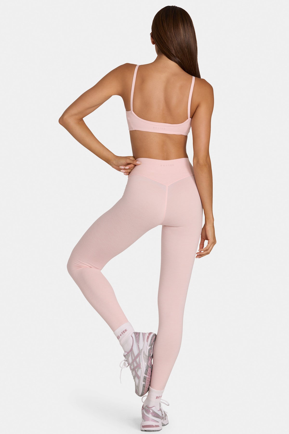 ⁣⁢Soft Active Lange Leggings in Blush Marl⁤⁣ - 2